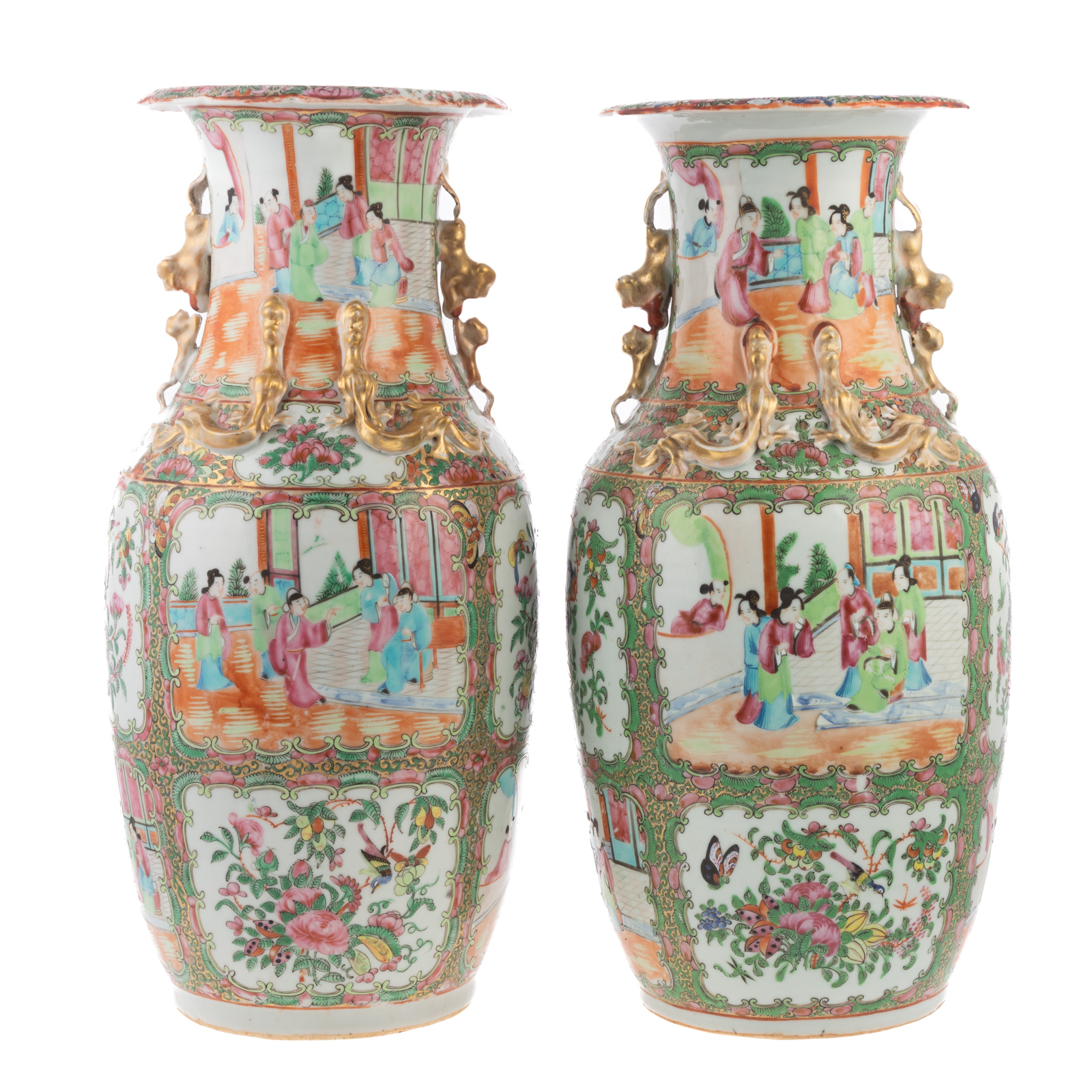 A PAIR OF CHINESE EXPORT ROSE MEDALLION 369840