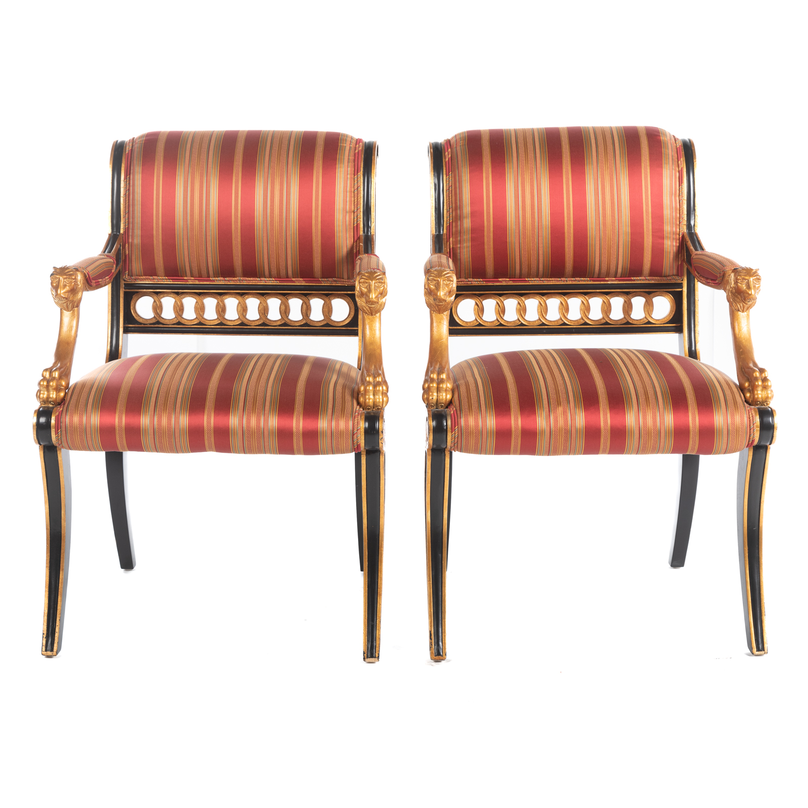 A PAIR OF NEOCLASSICAL STYLE ARMCHAIRS 36985e