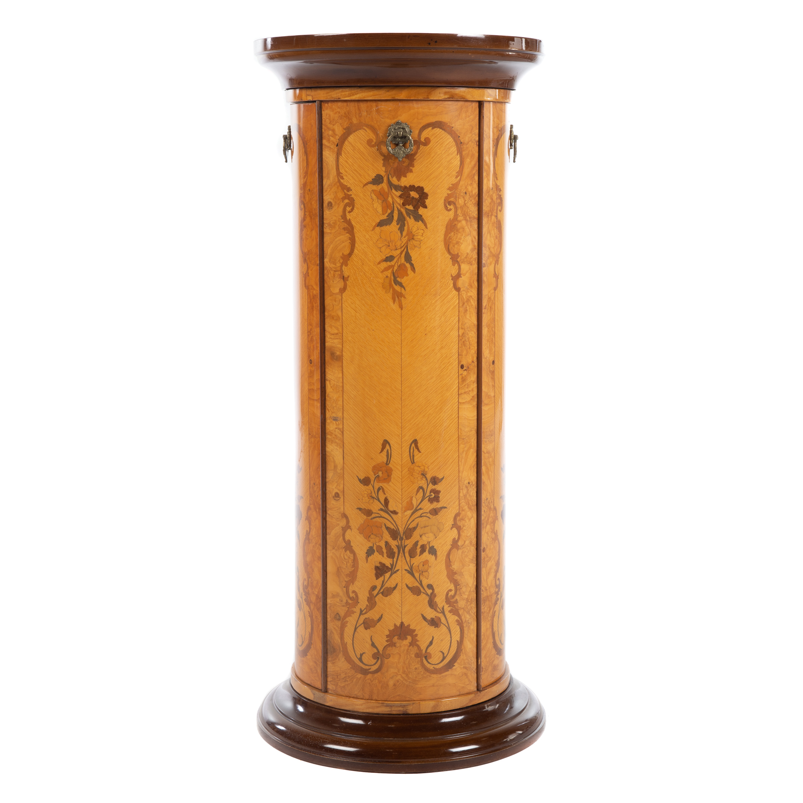 ITALIAN MARQUETRY INLAID CYLINDRICAL