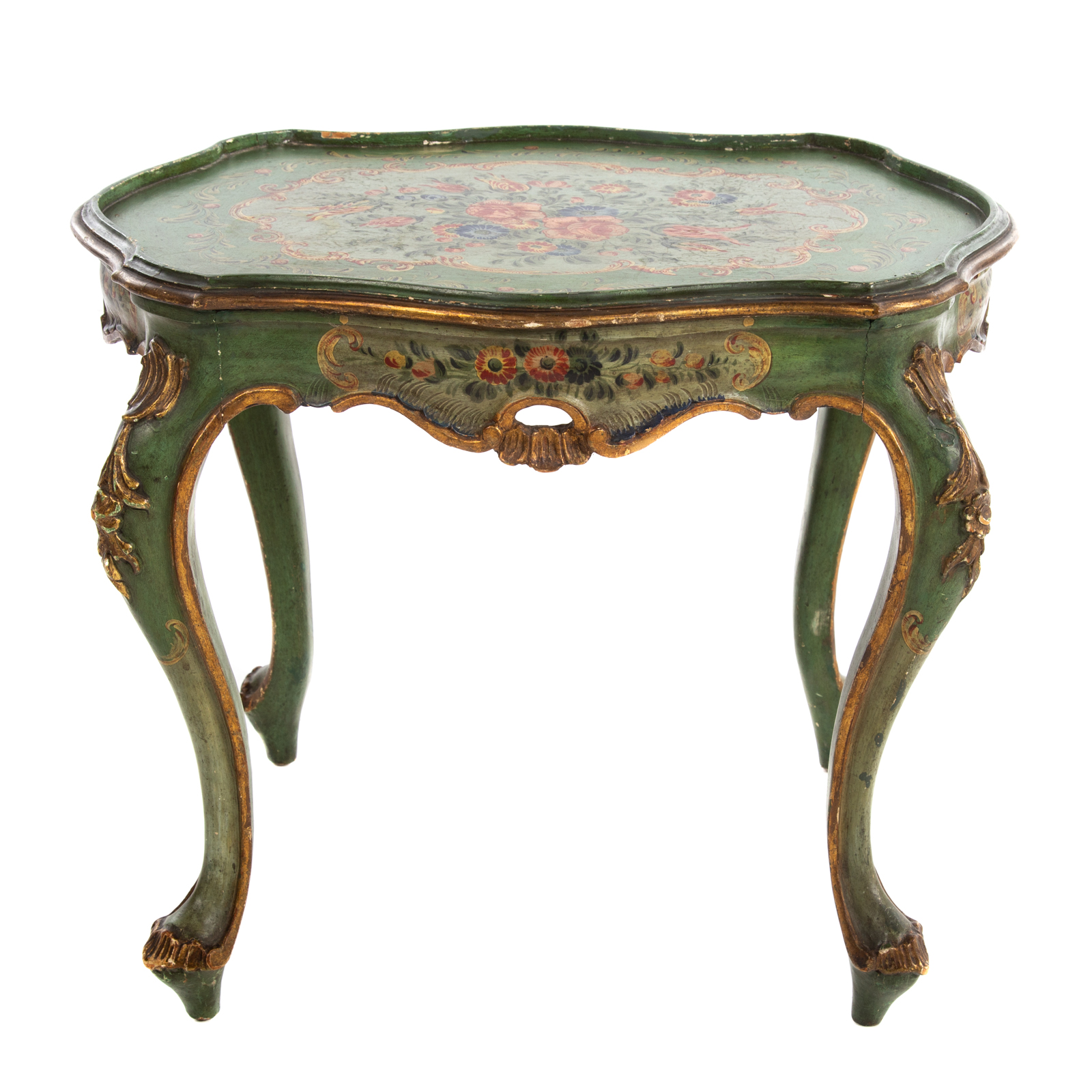 LOUIS XV STYLE PAINTED WOOD SIDE 3698b4