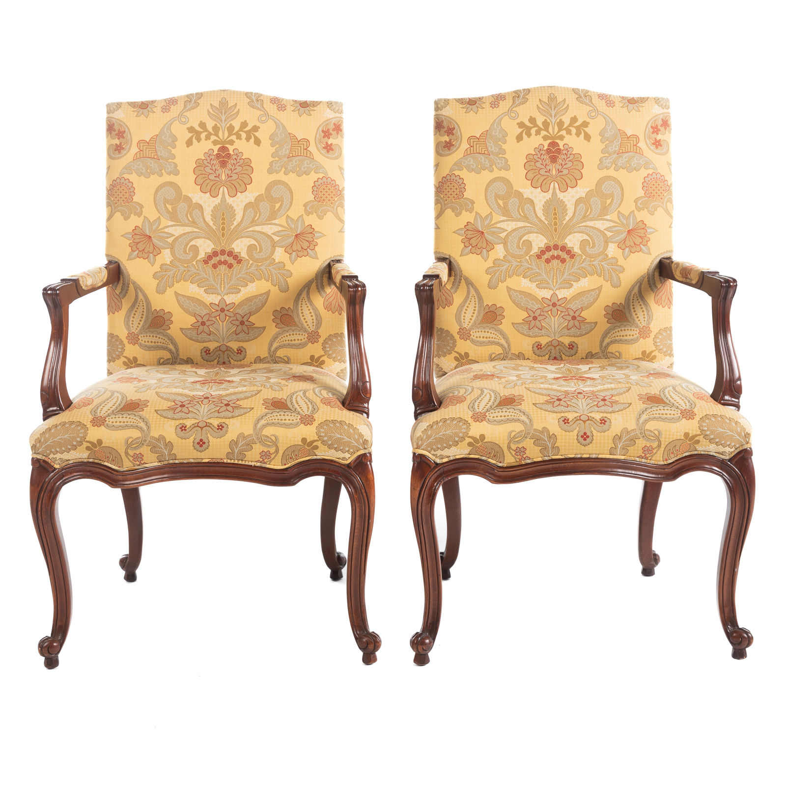 A PAIR OF HICKORY CHAIR LOUIS XV