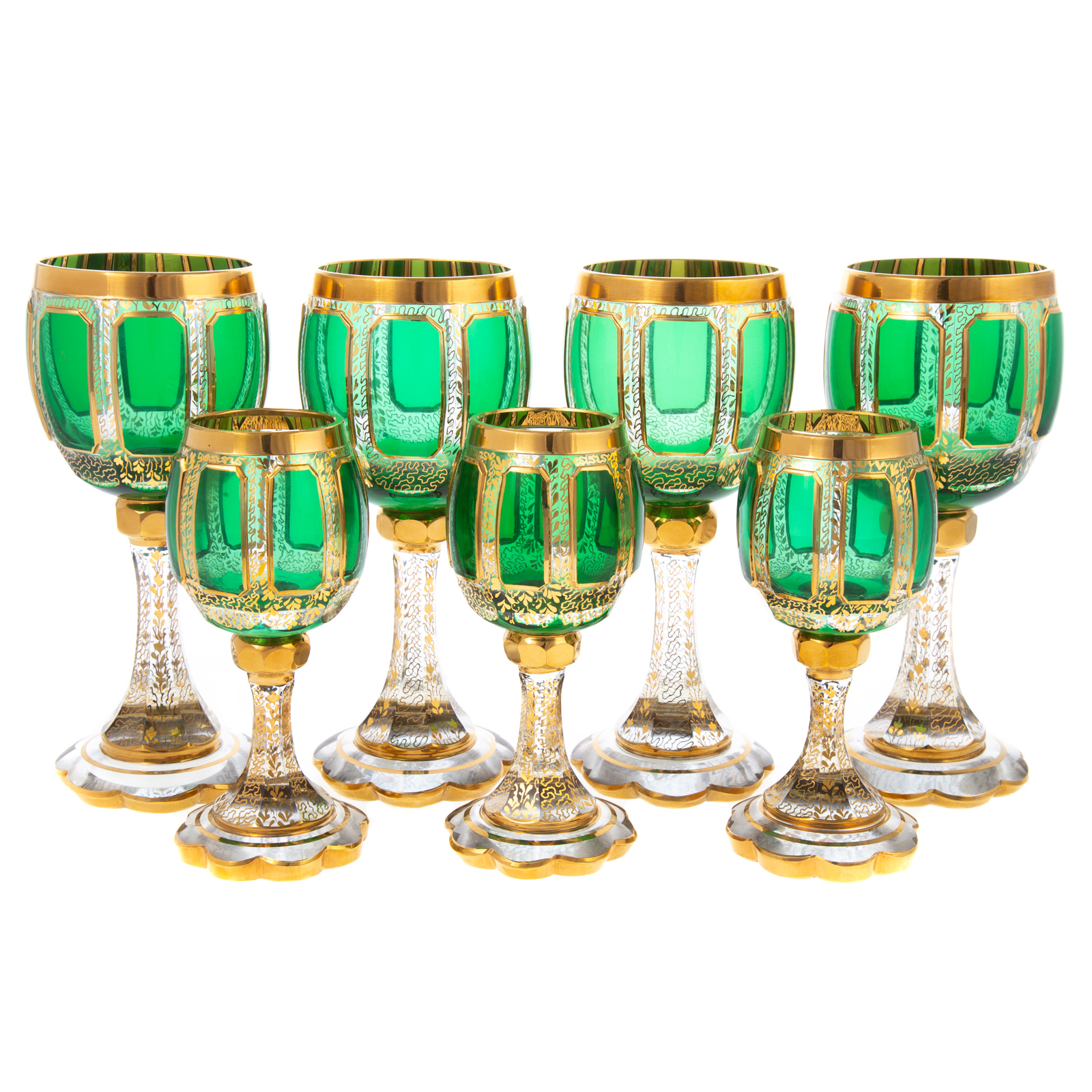 19 CONTINENTAL GLASS WINE GOBLETS