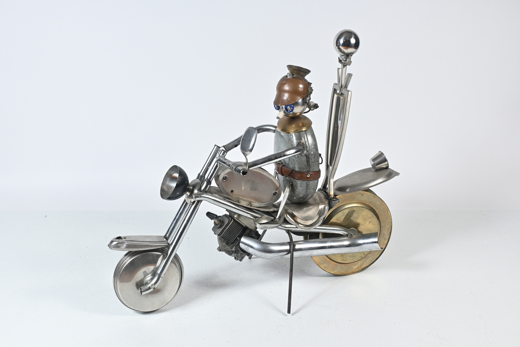 STEAMPUNK STYLE MIXED METAL MOTORCYCLE 3698c1