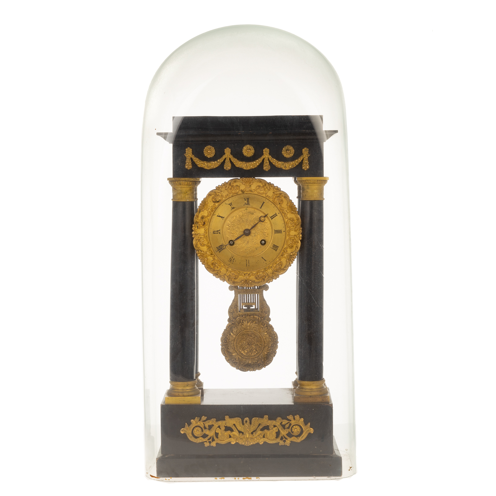 FRENCH PORTICO CLOCK Early 19th