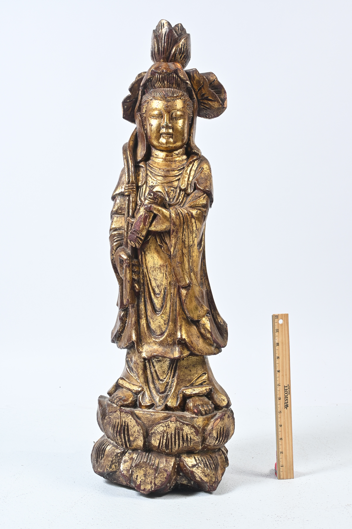 CARVED AND GILT QUAN YIN Gilt 3698fc