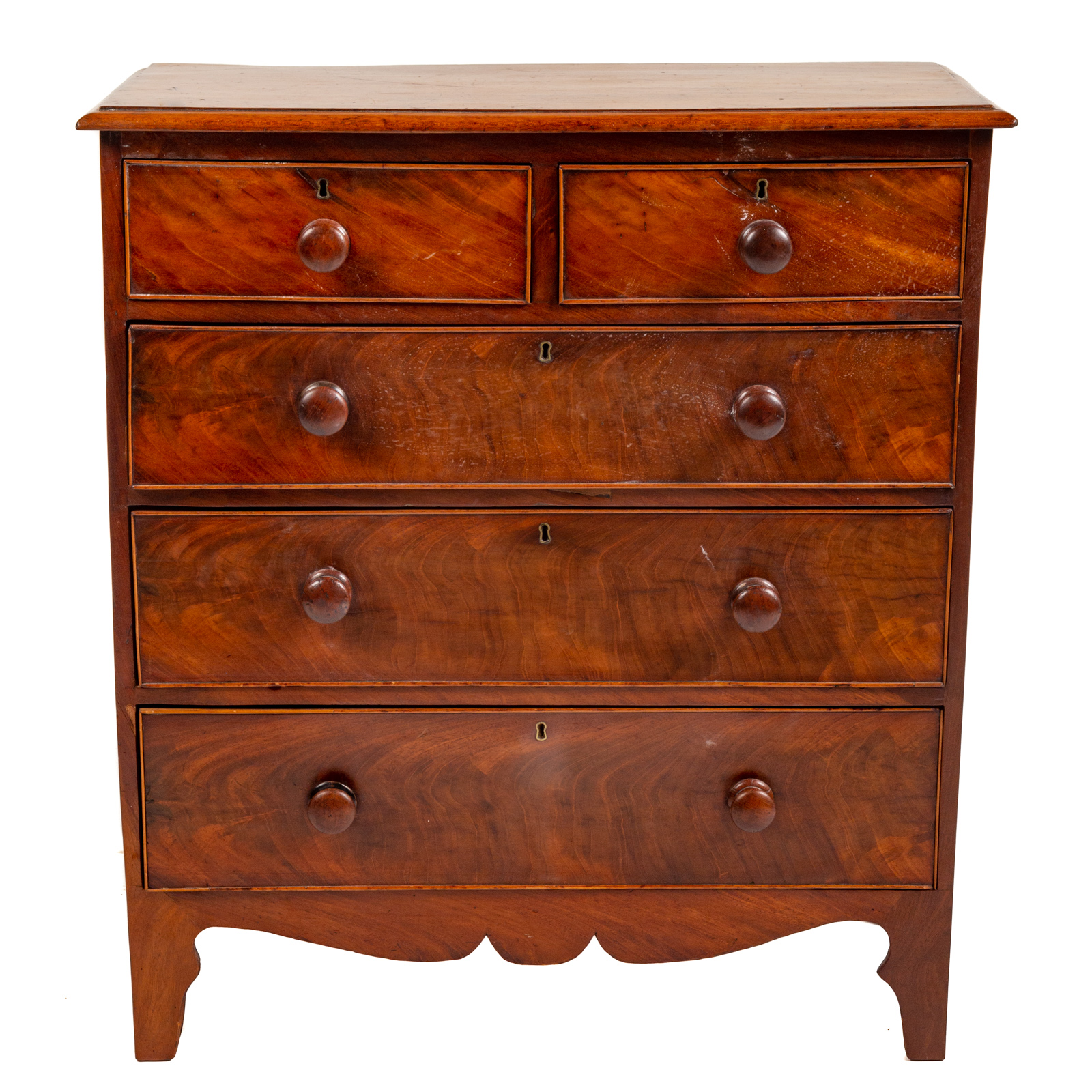 GEORGE IV WALNUT CHEST OF DRAWERS