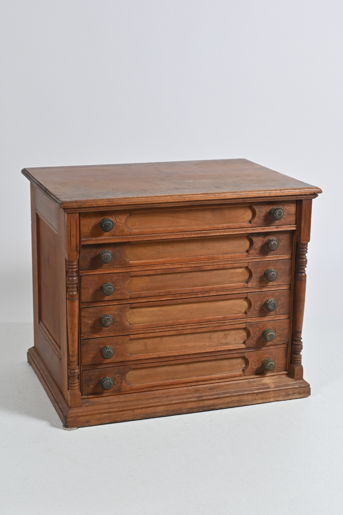 SIX DRAWER J&P COATS SPOOL CHEST: Six