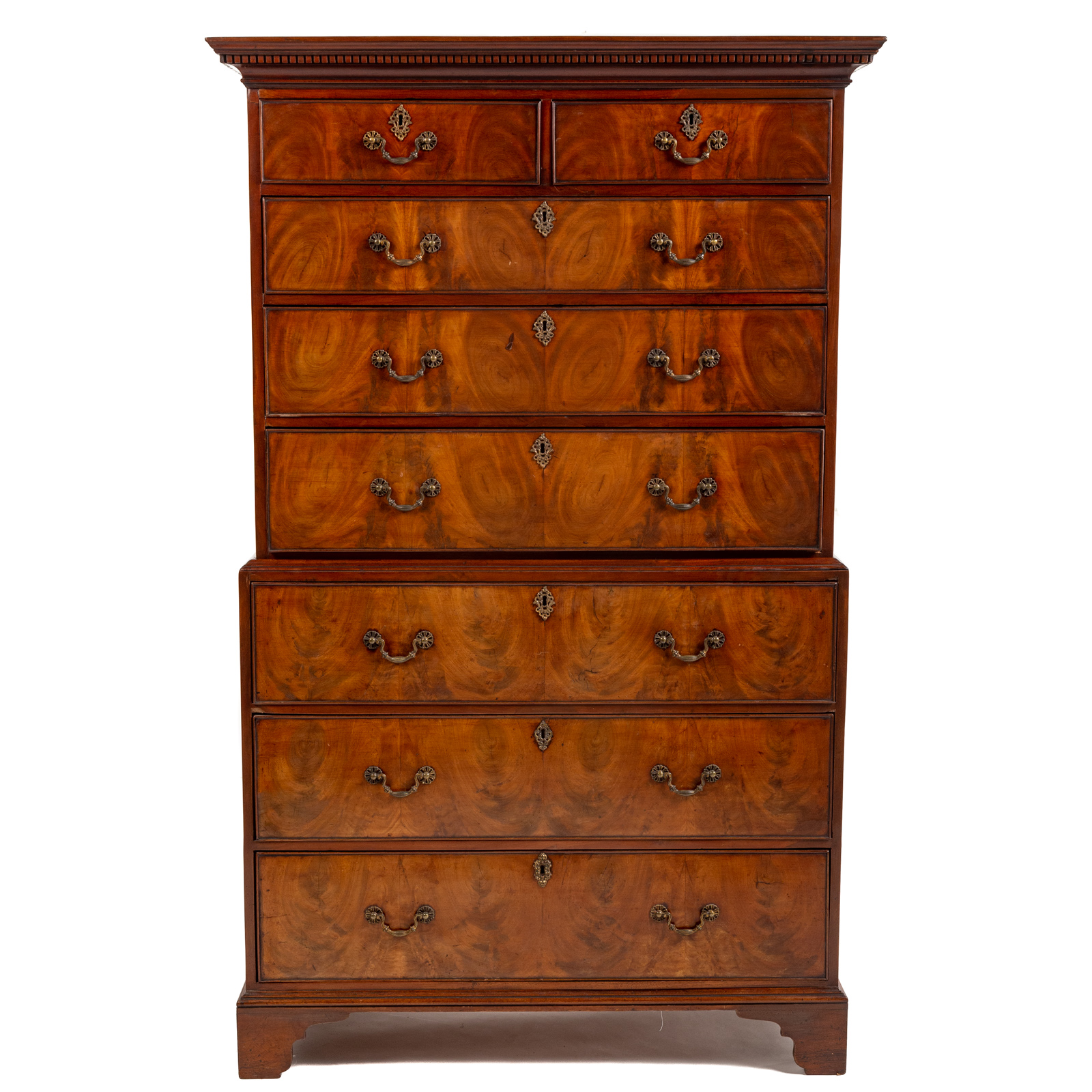 GEORGE III MAHOGANY CHEST ON CHEST 369937