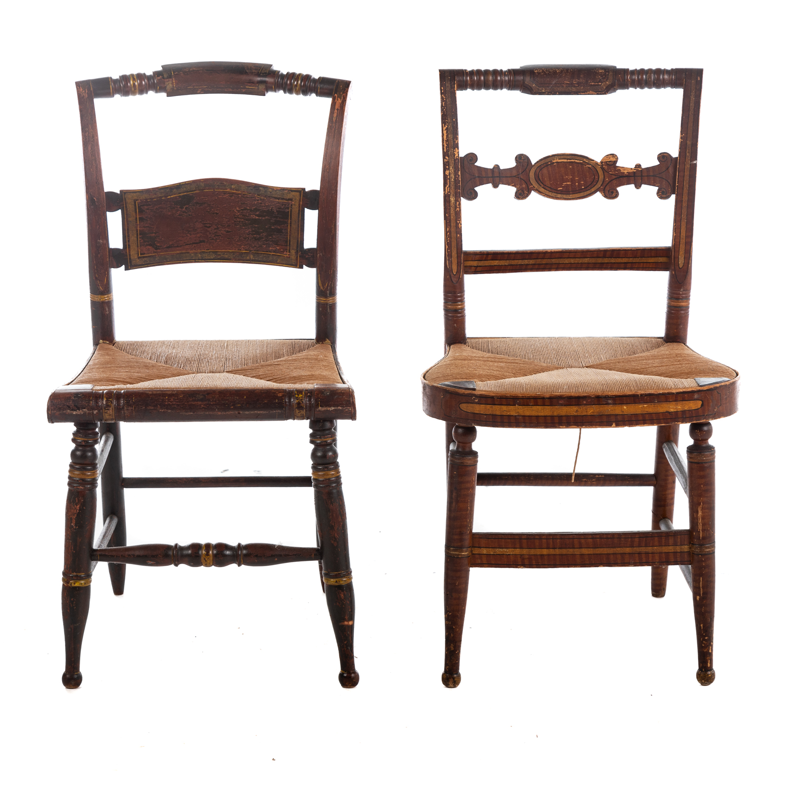 TWO AMERICAN CLASSICAL PAINTED 36993a