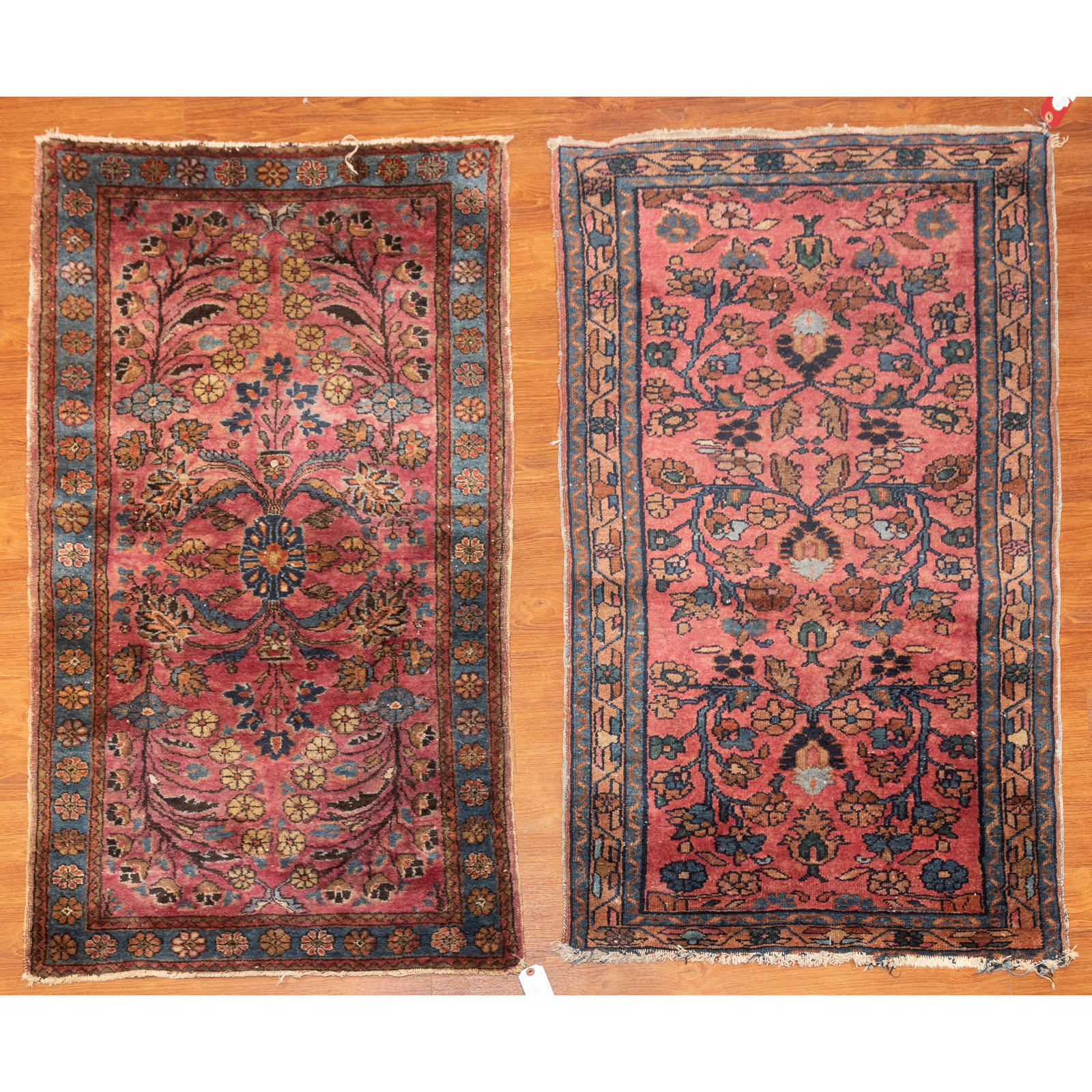 TWO ANTIQUE HAMADAN RUGS, PERSIA,