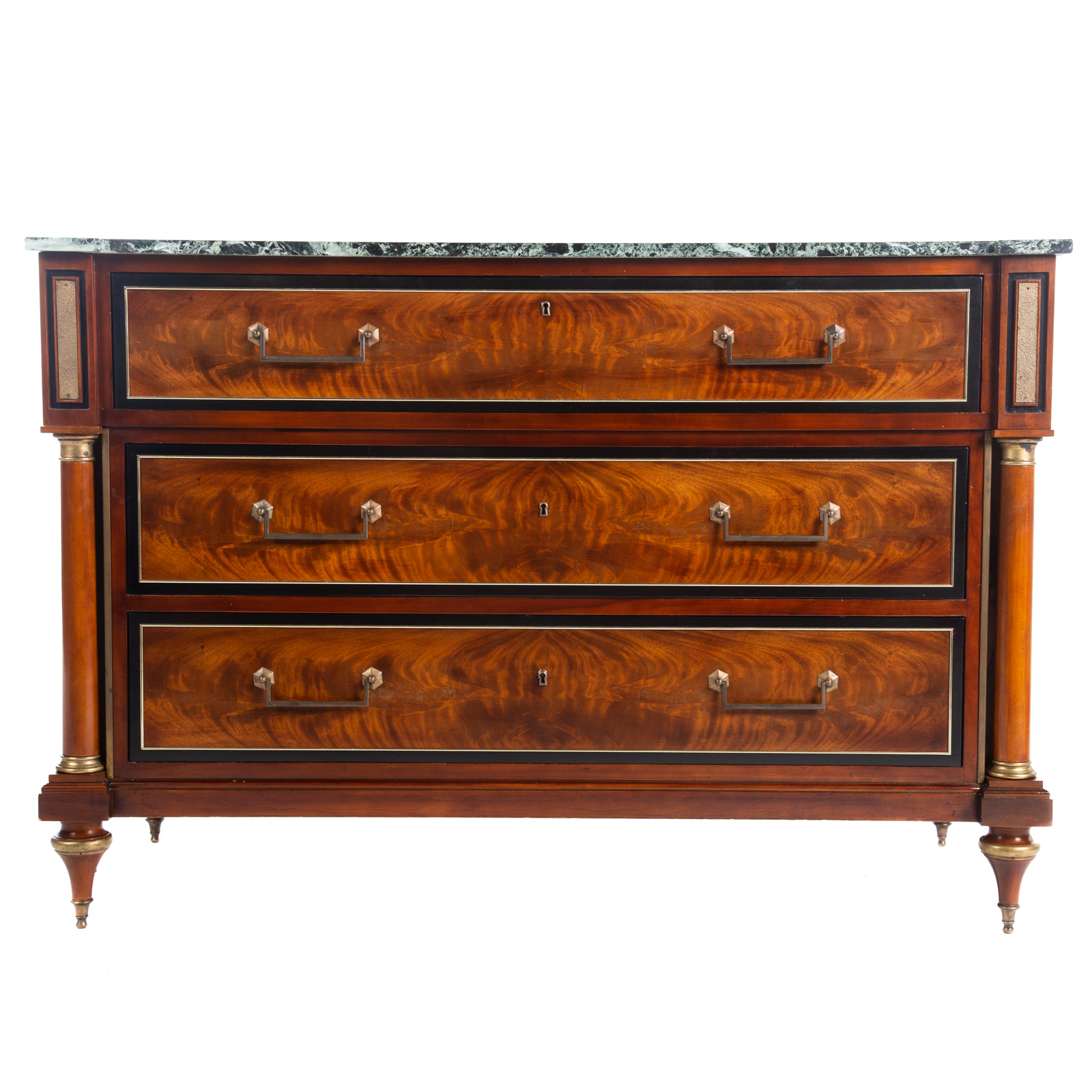 NEOCLASSICAL STYLE MARBLE TOP COMMODE 369a09