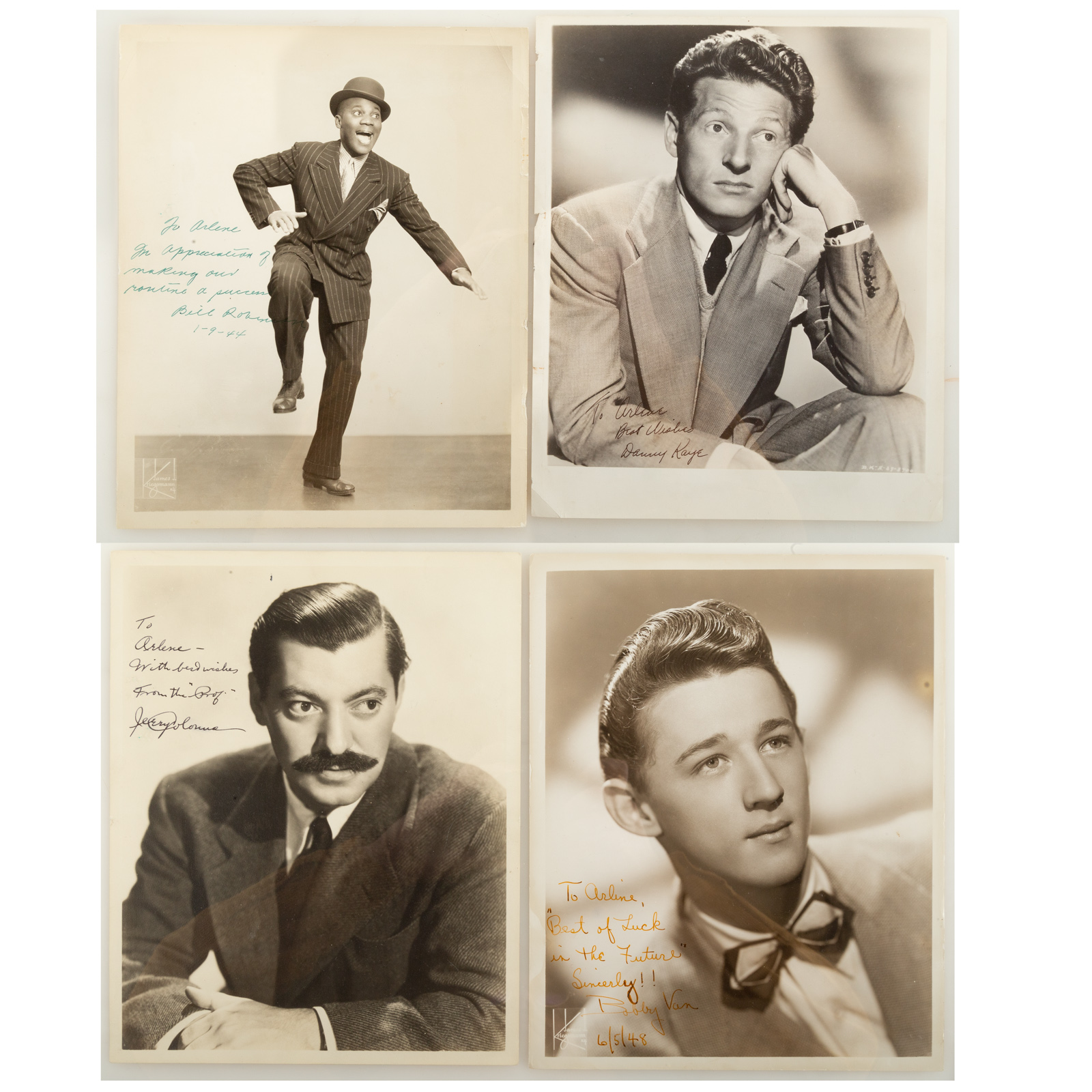 FOUR CELEBRITY AUTOGRAPHED PHOTOGRAPHS 369a10