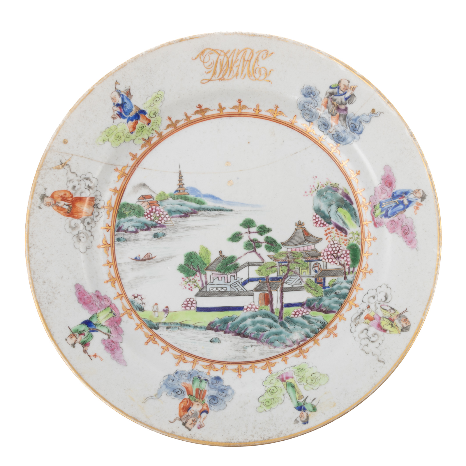 CHINESE EXPORT DEWITT CLINTON PLATE