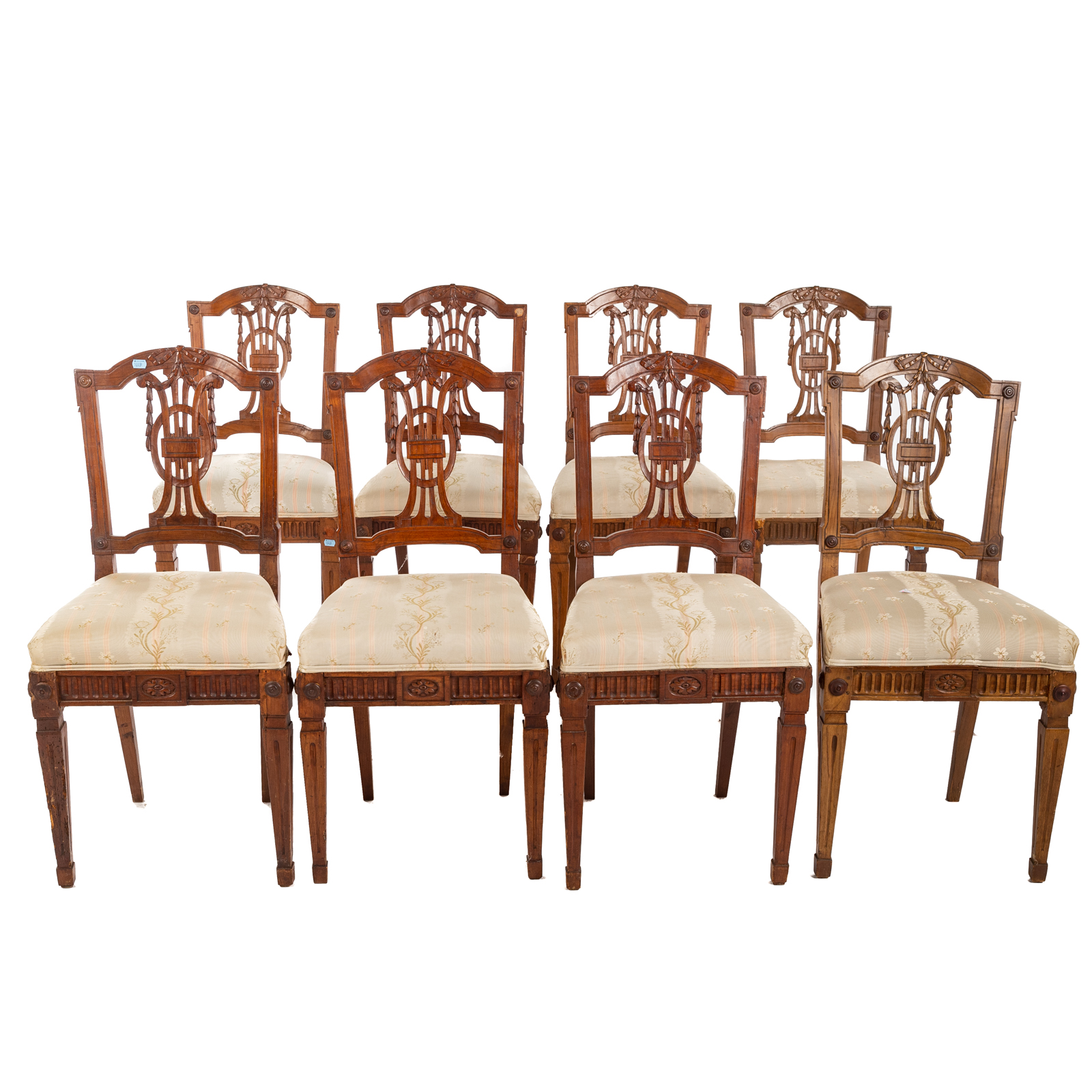 SET OF EIGHT ADAM STYLE DINING 369a63