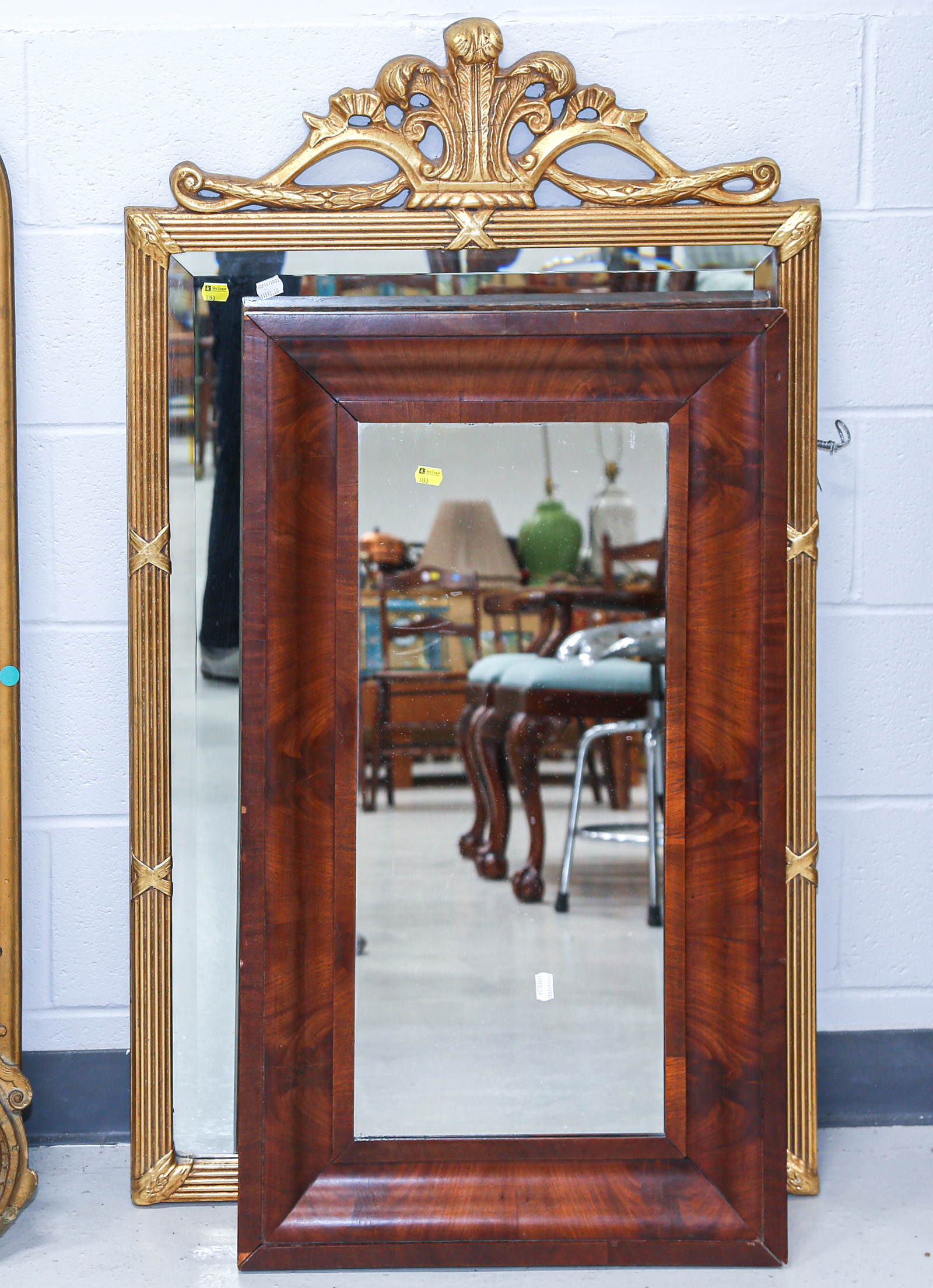 TWO FRAMED MIRRORS Including a 369b1f