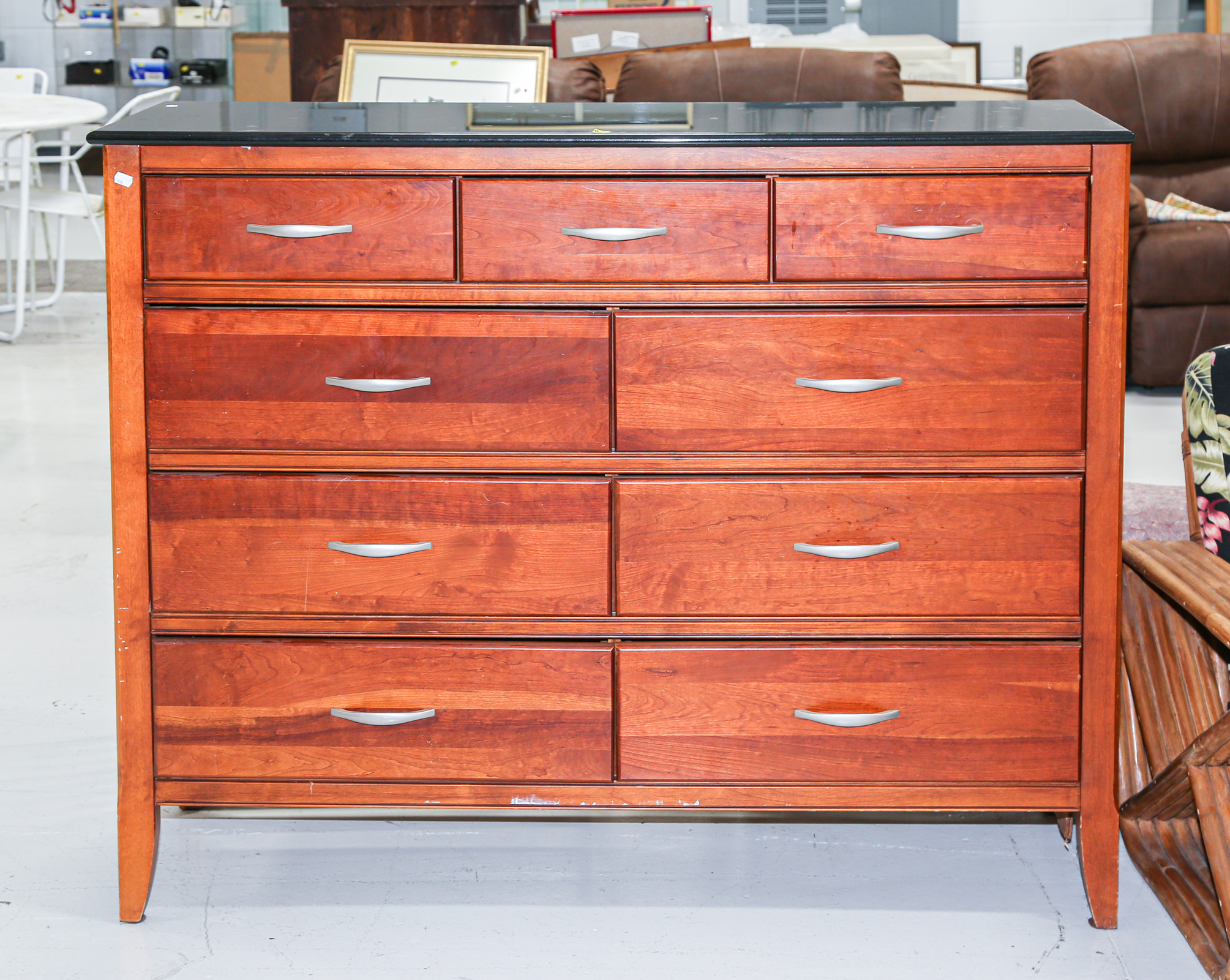 BASSET CONTEMPORARY STYLE TALL CHEST