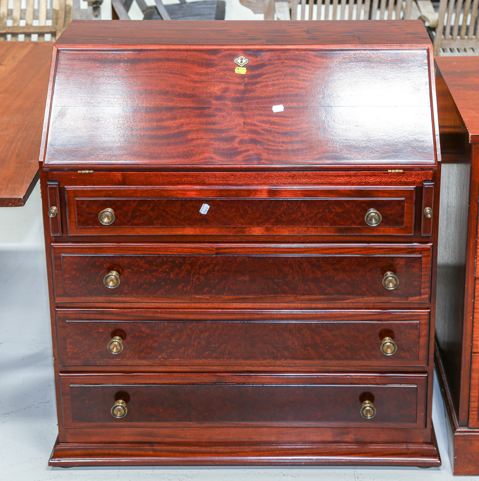 COLONIAL MAHOGANY SLANT FRONT DESK