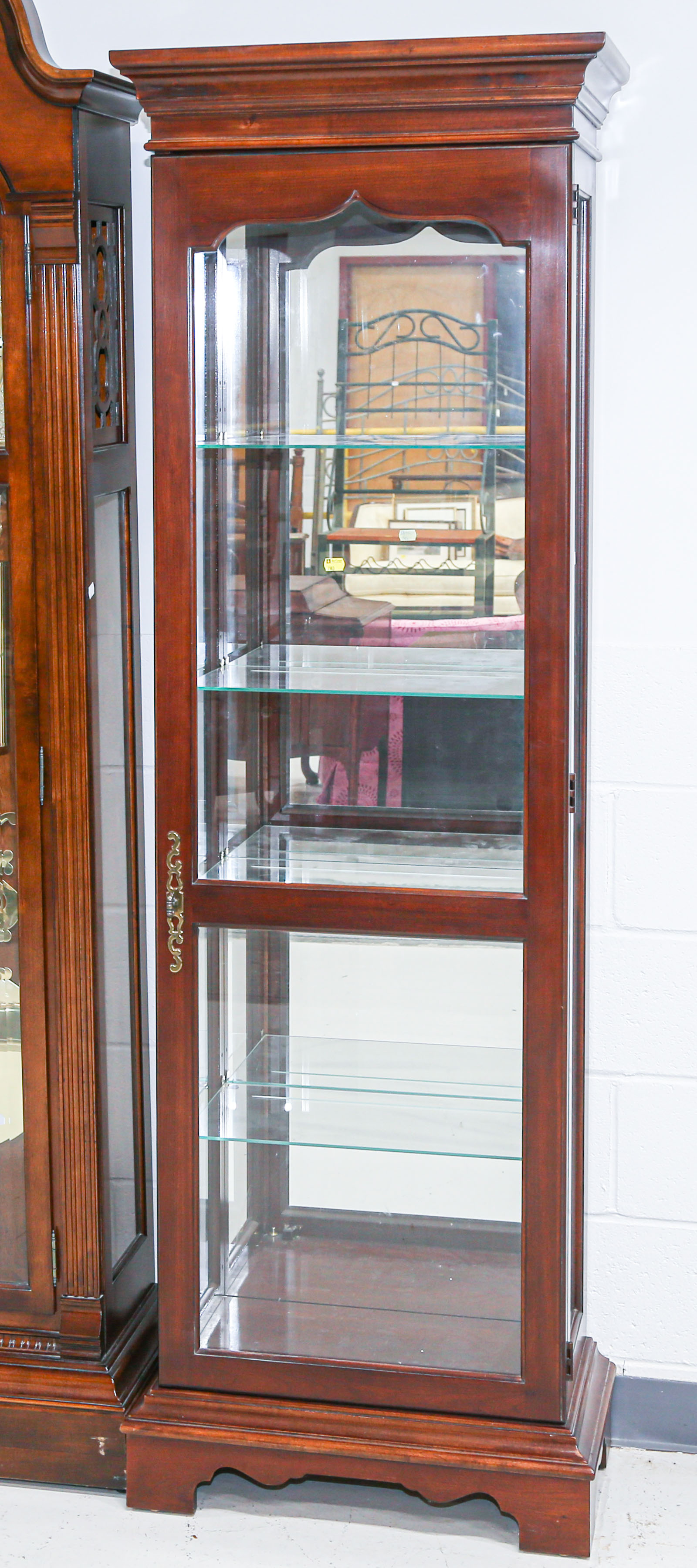 COLONIAL STYLE CHERRY DISPLAY CABINET