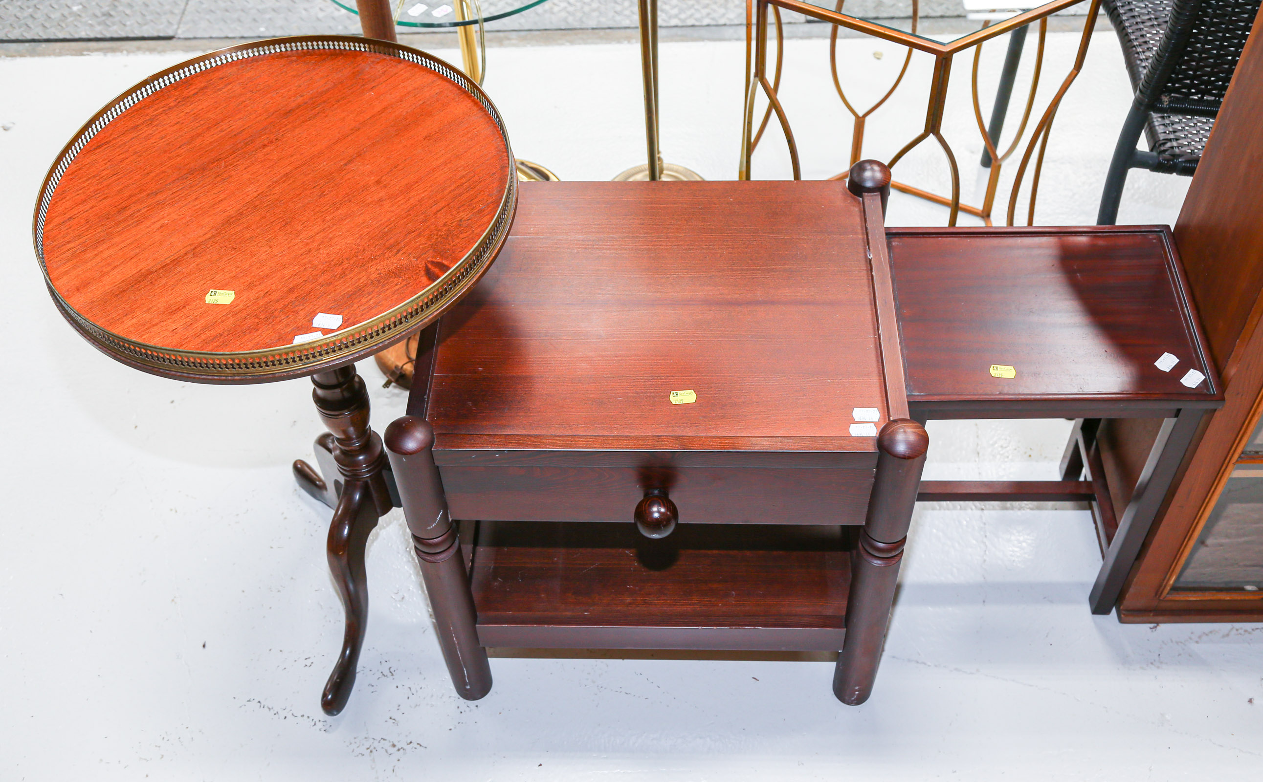 THREE ASSORTED PIECES OF FURNITURE Including