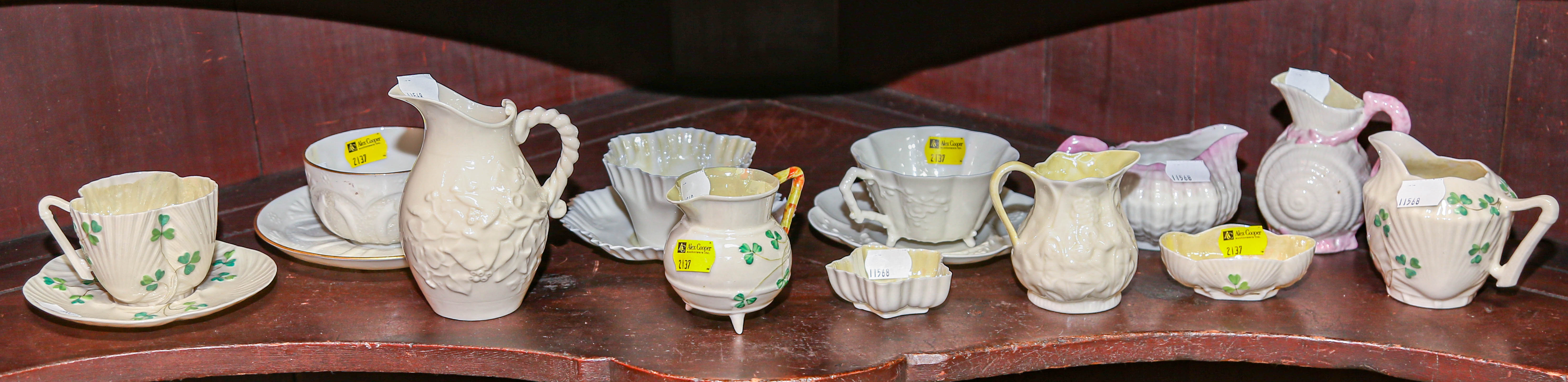 SELECTION OF 12 PIECES OF BELLEEK 369bee