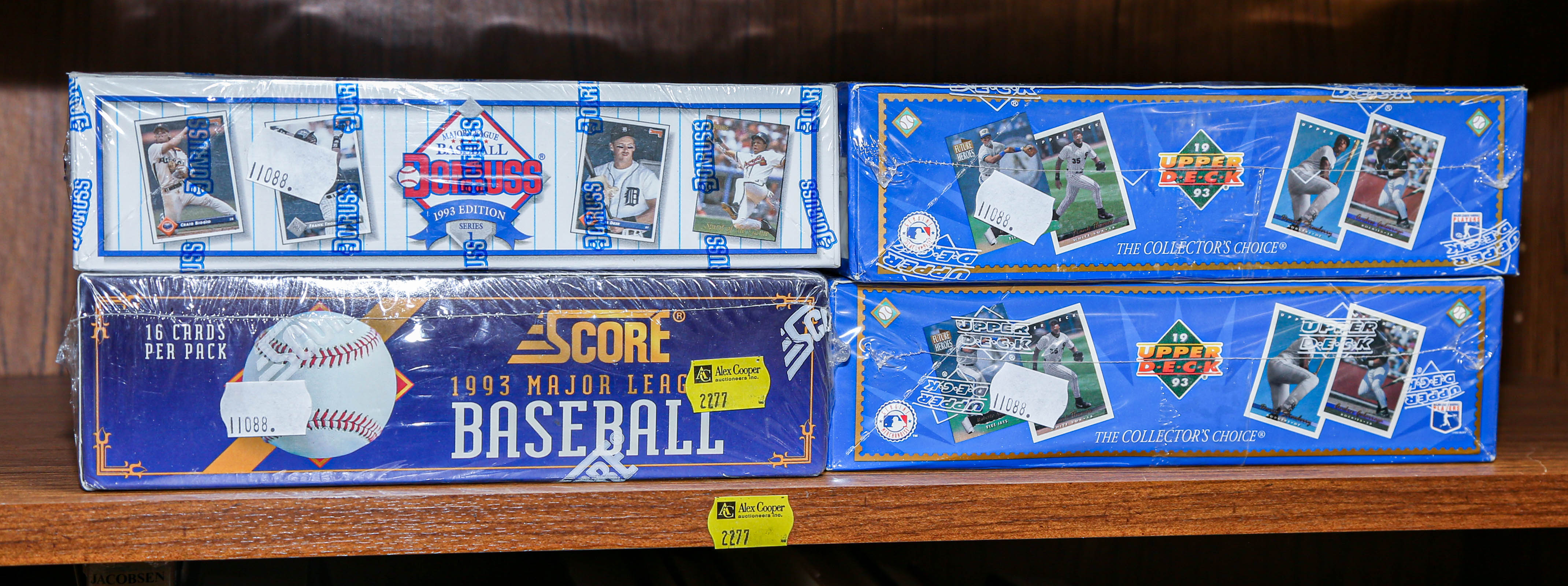 FOUR SEALED BOXES OF BASEBALL CARDS