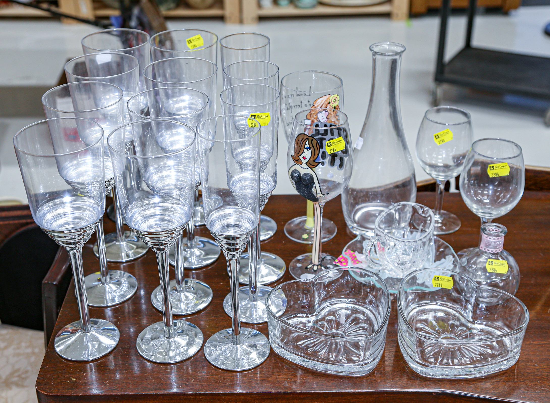 ASSORTMENT OF GLASSWARE Includes 369c78