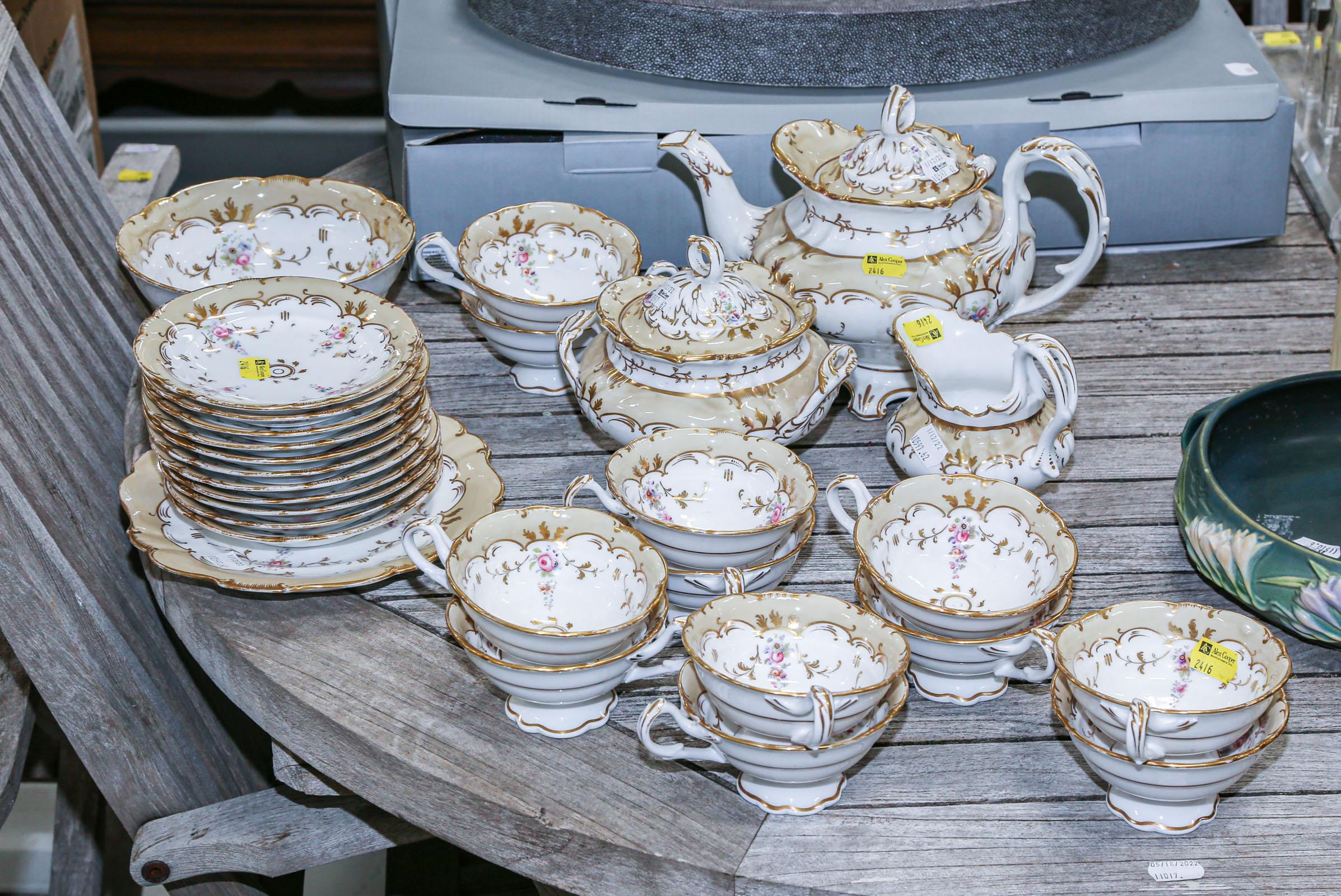 ANTIQUE ENGLISH TEA SERVICE Comprising