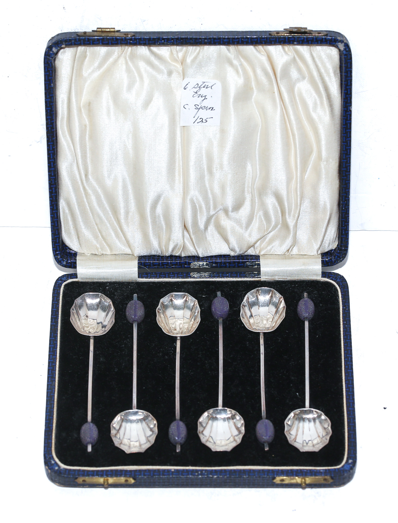 SIX GEORGE V SILVER DEMITASSE SPOONS