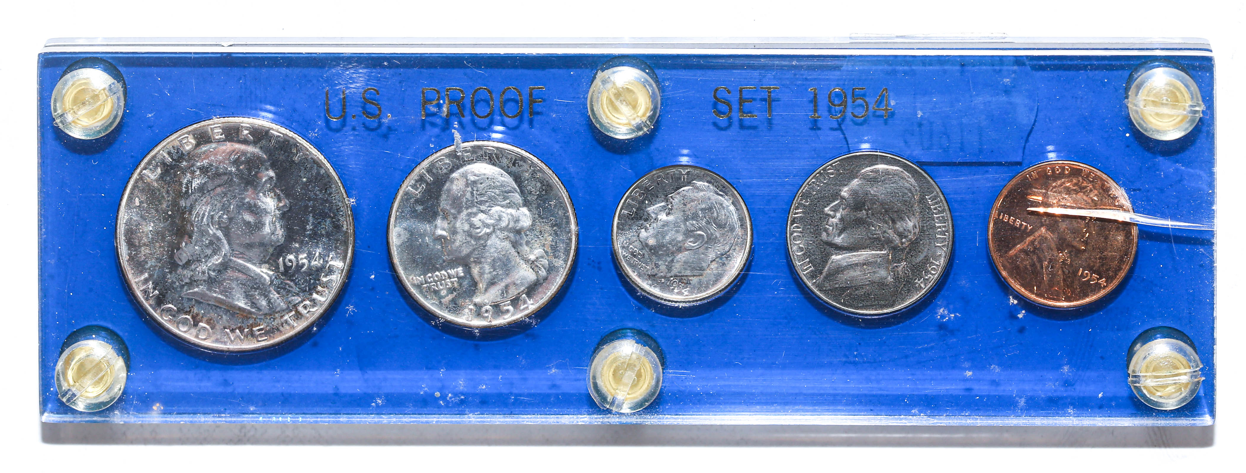 1954 US PROOF SET In a blue Capital