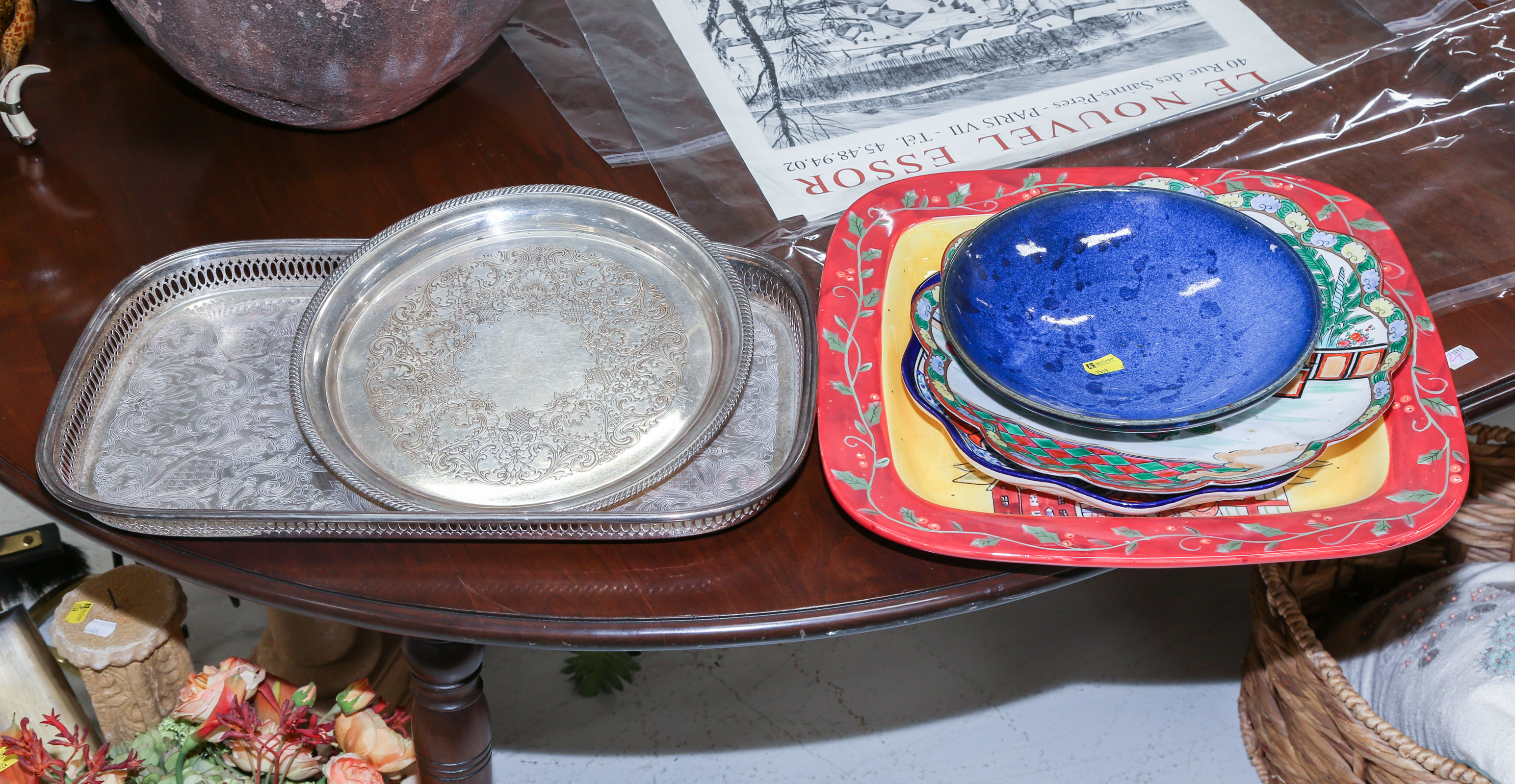 ASSORTED CERAMICS & METALWARE Including