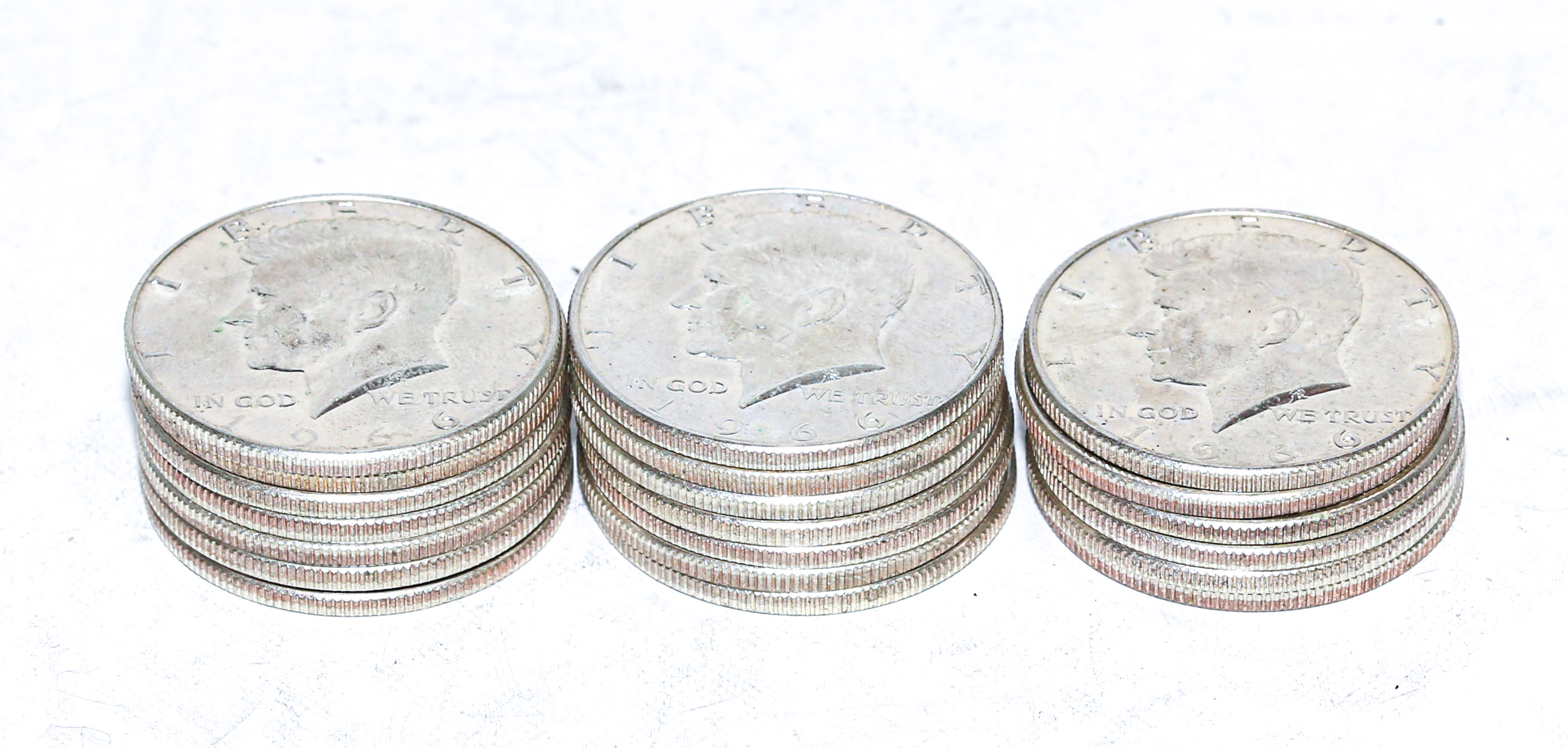 BU ROLL 1966 BU 40% SILVER KENNEDY HALVES