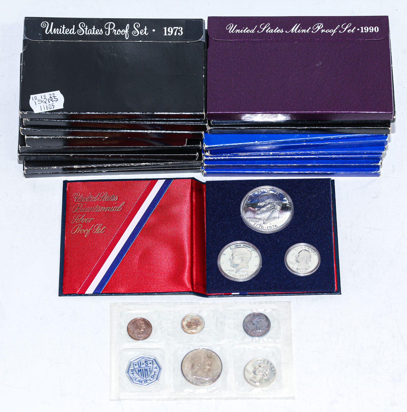 19 US PROOF SETS, INCLUDING 1962 Two