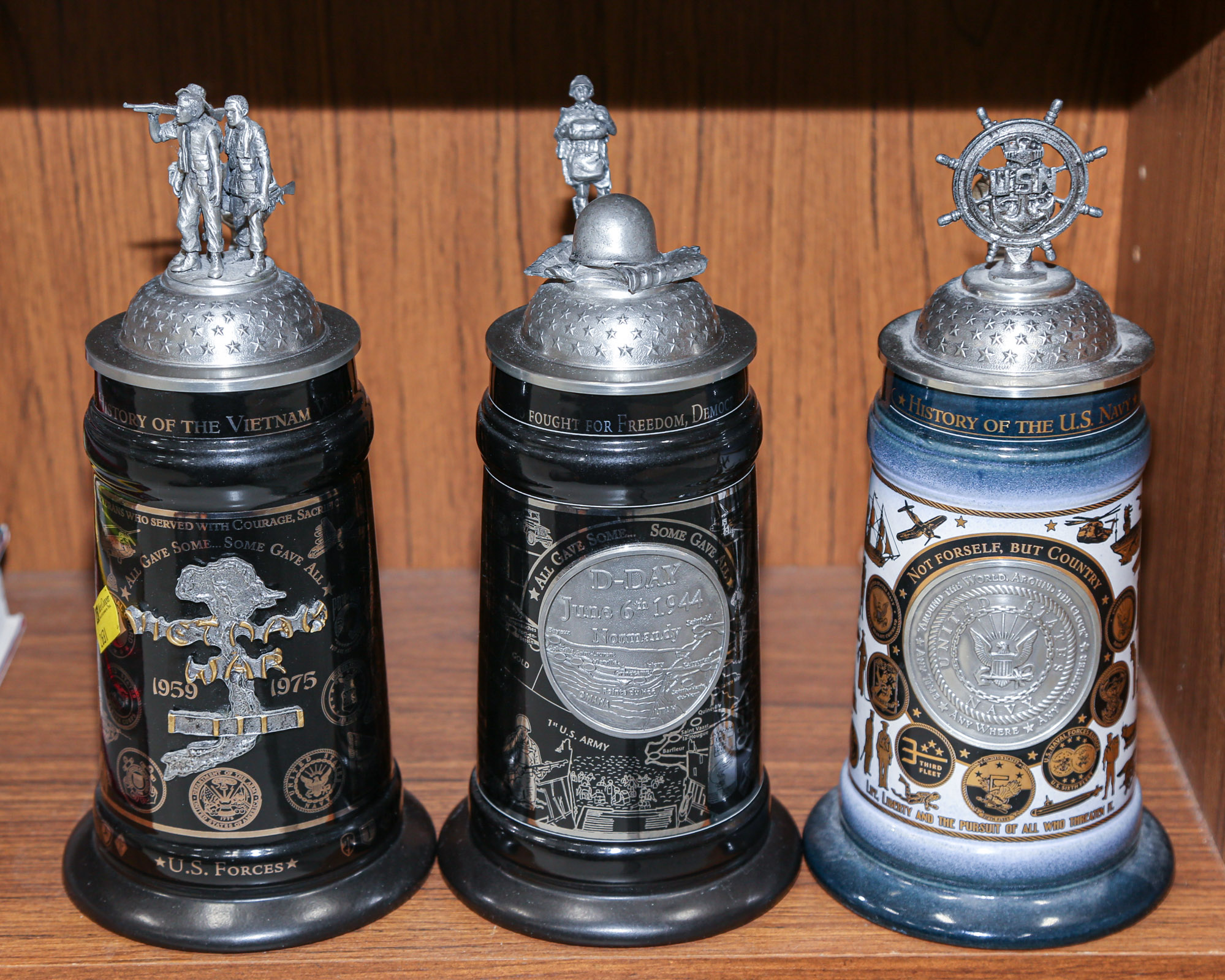 THREE LIMITED EDITION BEER STEINS