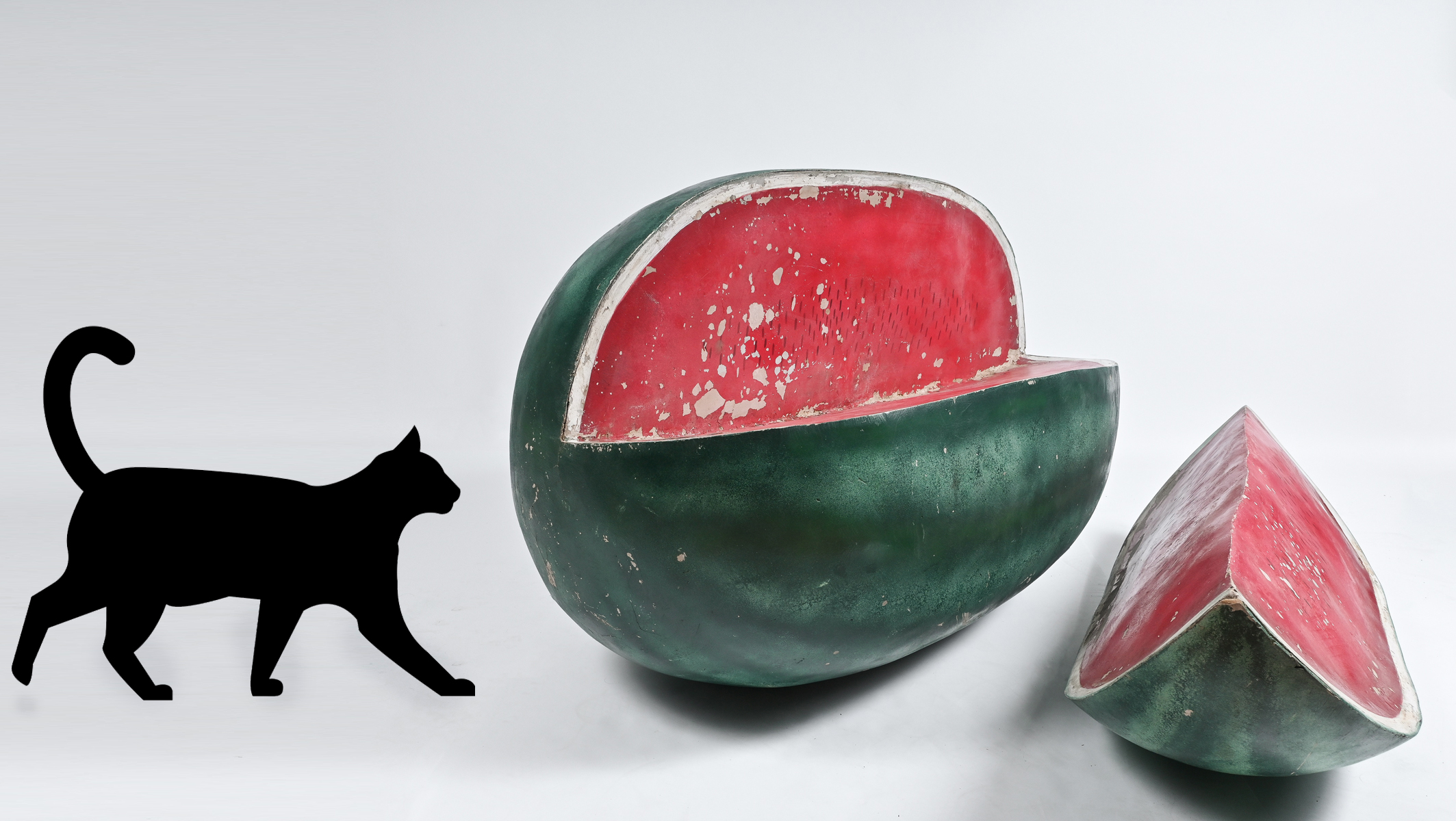 LARGE FOLK ART/ADVERTISING WATERMELON: