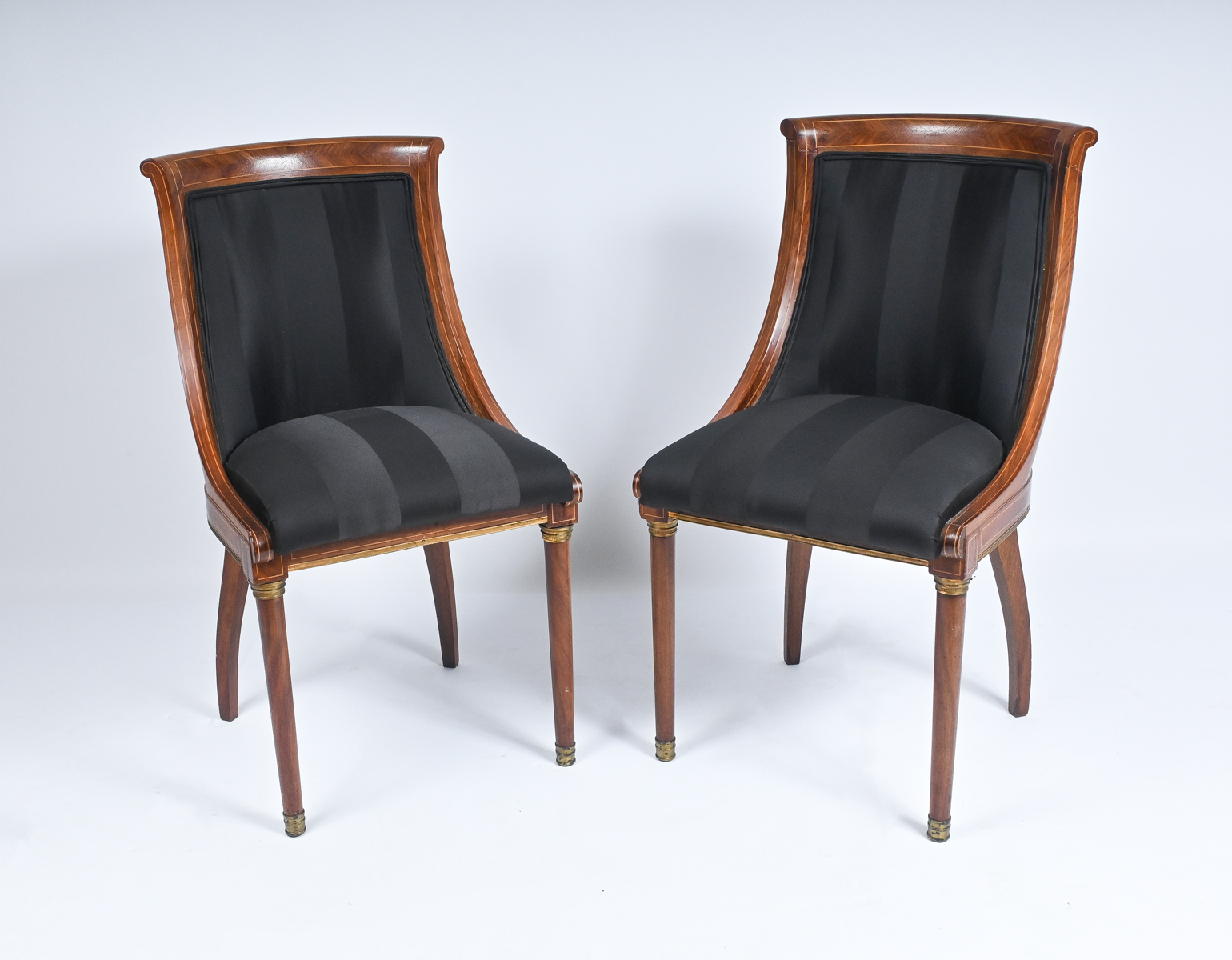 PAIR OF INLAID FRENCH DIRECTOIRE