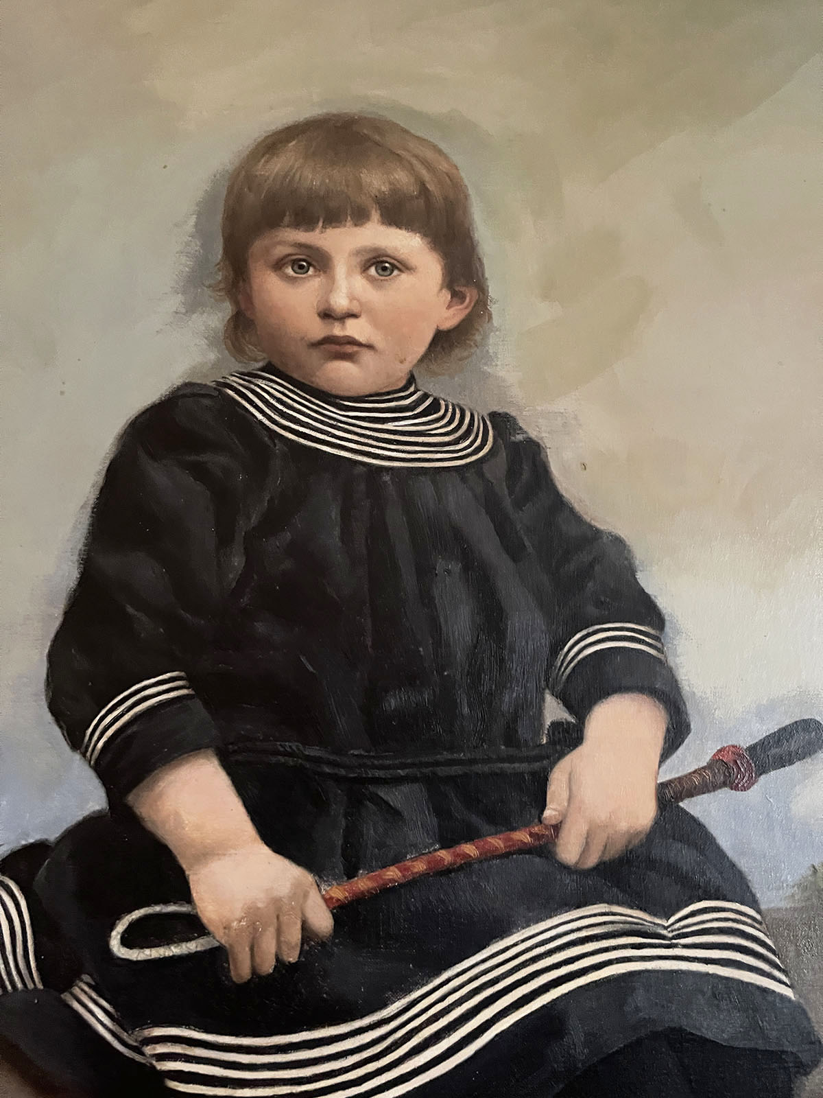 PORTRAIT PAINTING OF A CHILD HOLDING