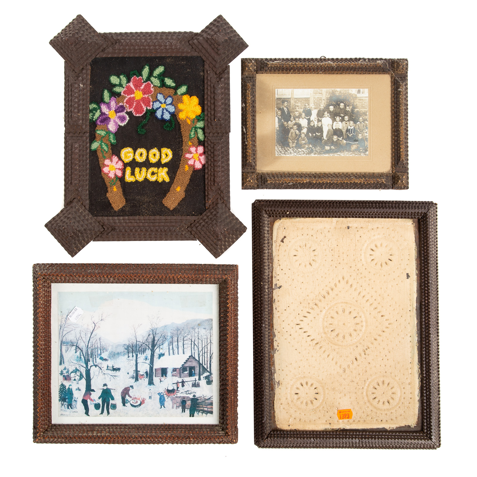 FOUR TRAMP ART FRAMES Various artworks