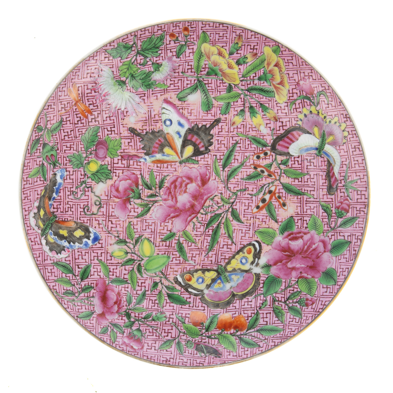 CHINESE EXPORT FAMILLE ROSE PLATE 36a021