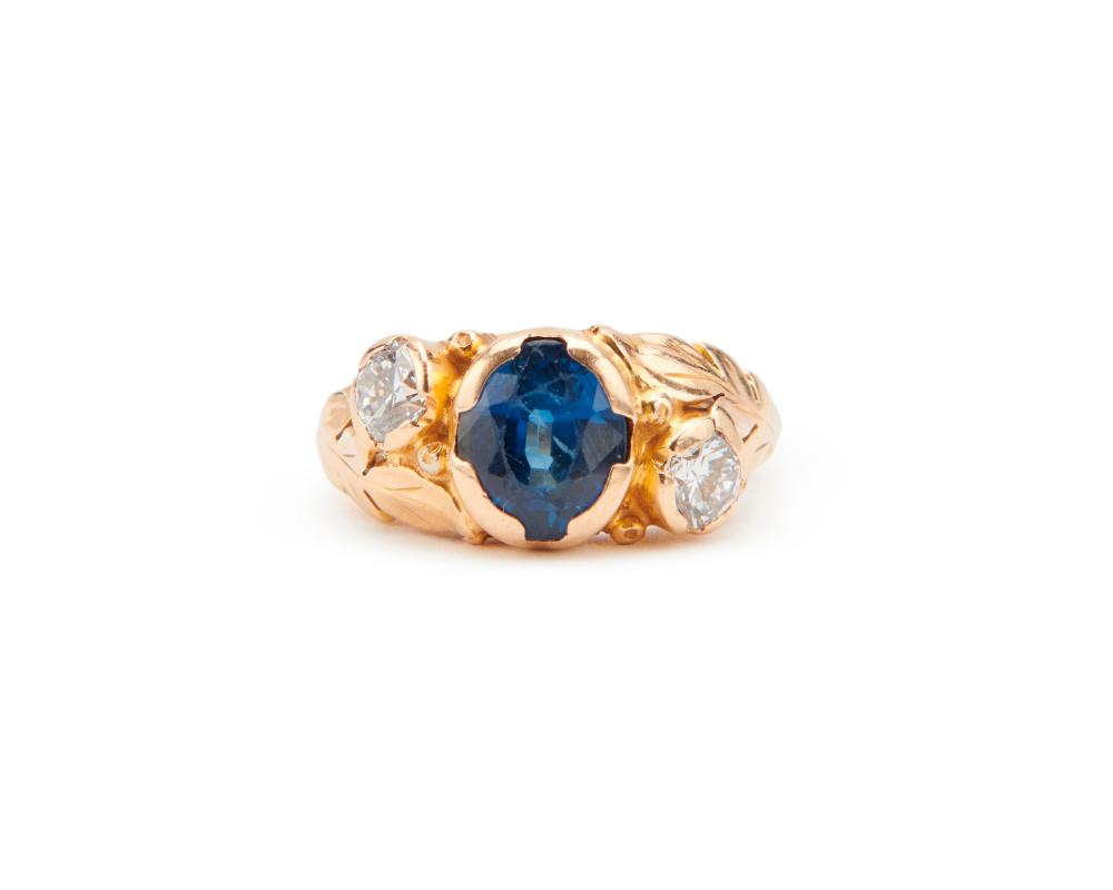 SUSAN PEABODY OAKES 14K GOLD SAPPHIRE  367997