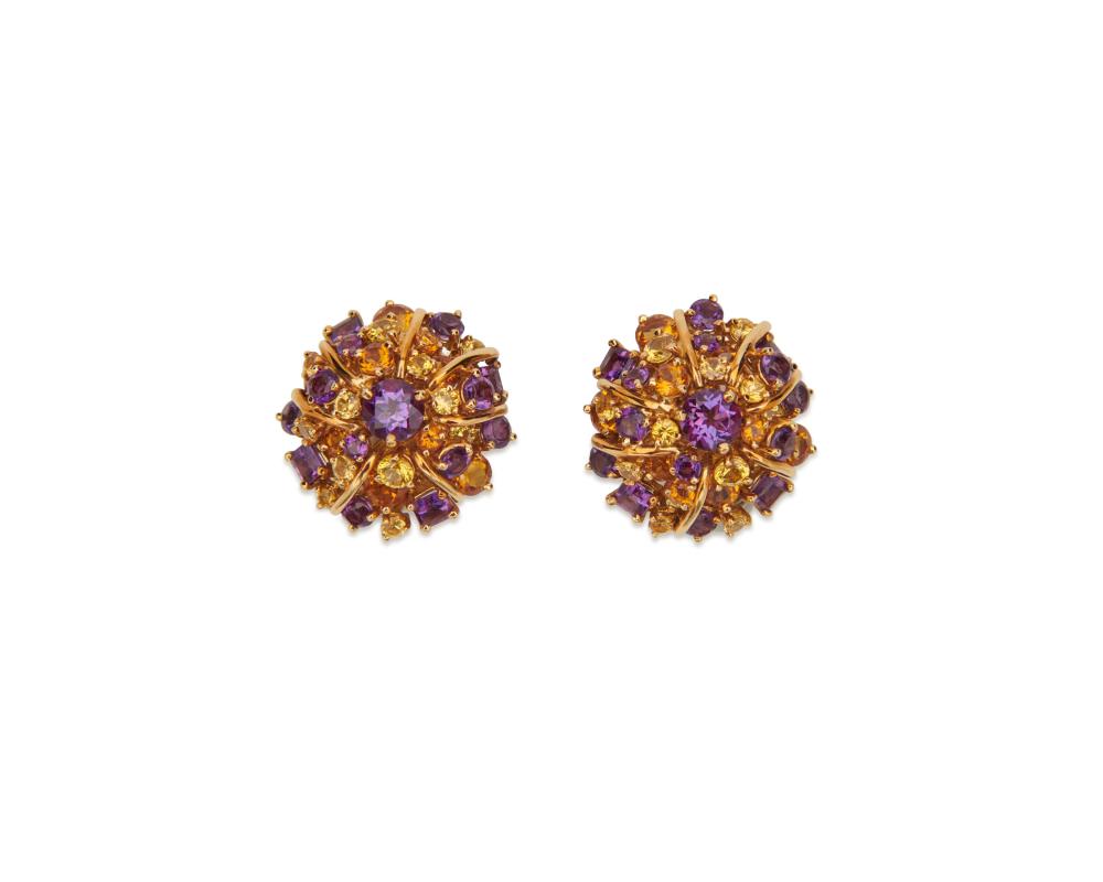 SEAMAN SCHEPPS 18K GOLD, AMETHYST,