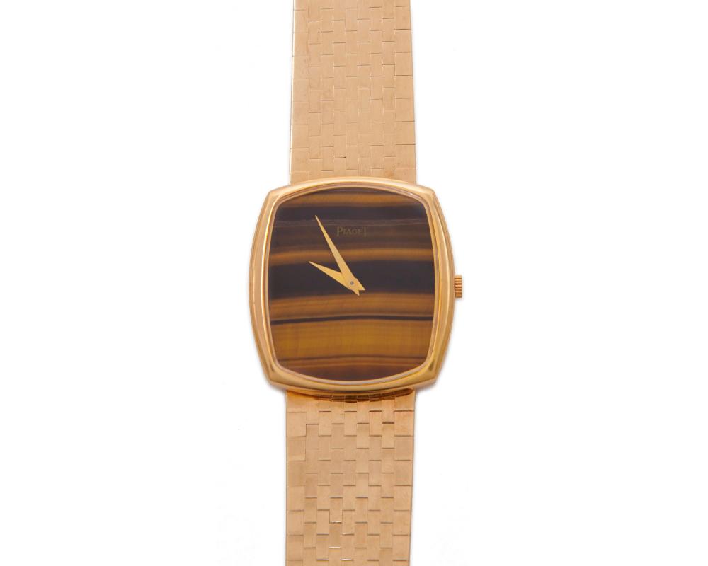 PIAGET 14K GOLD AND TIGER S EYE 367a52