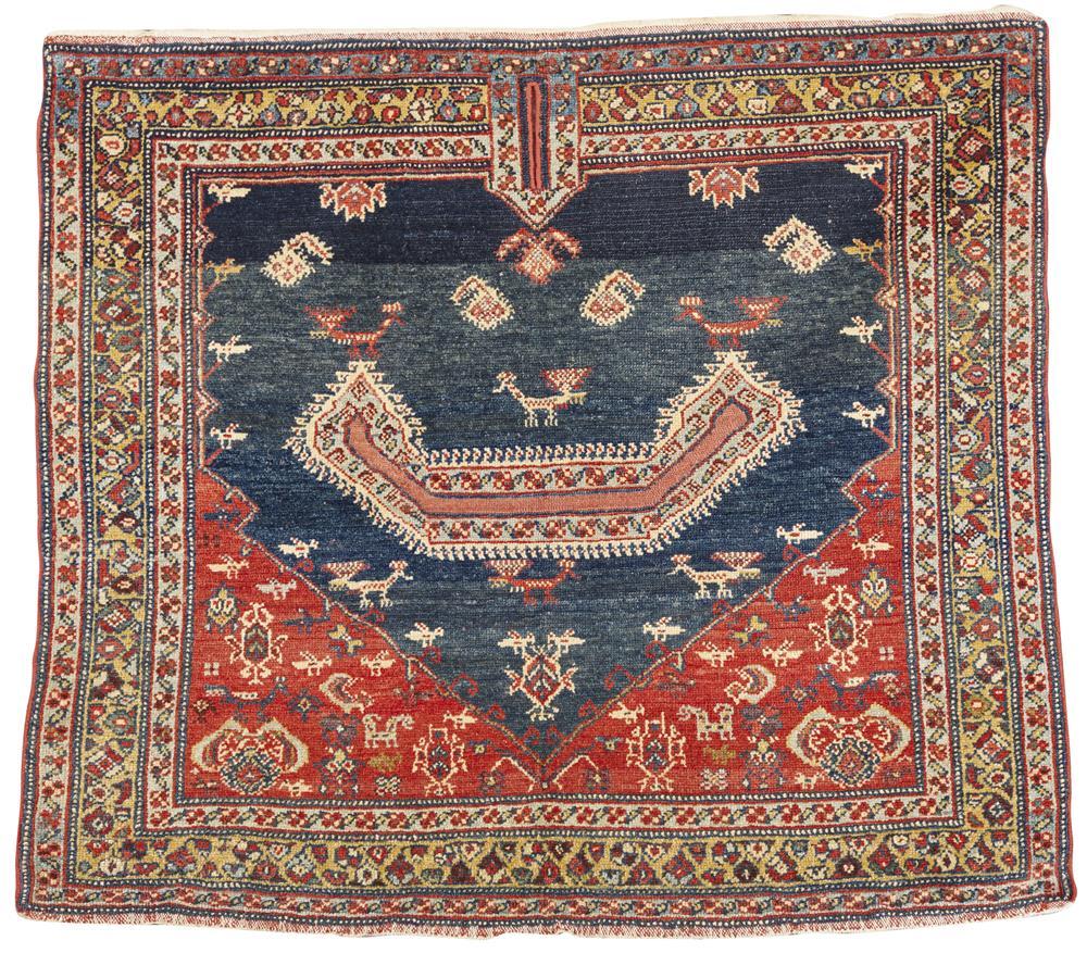 PERSIAN SADDLE RUG CA 1900 3 367a92