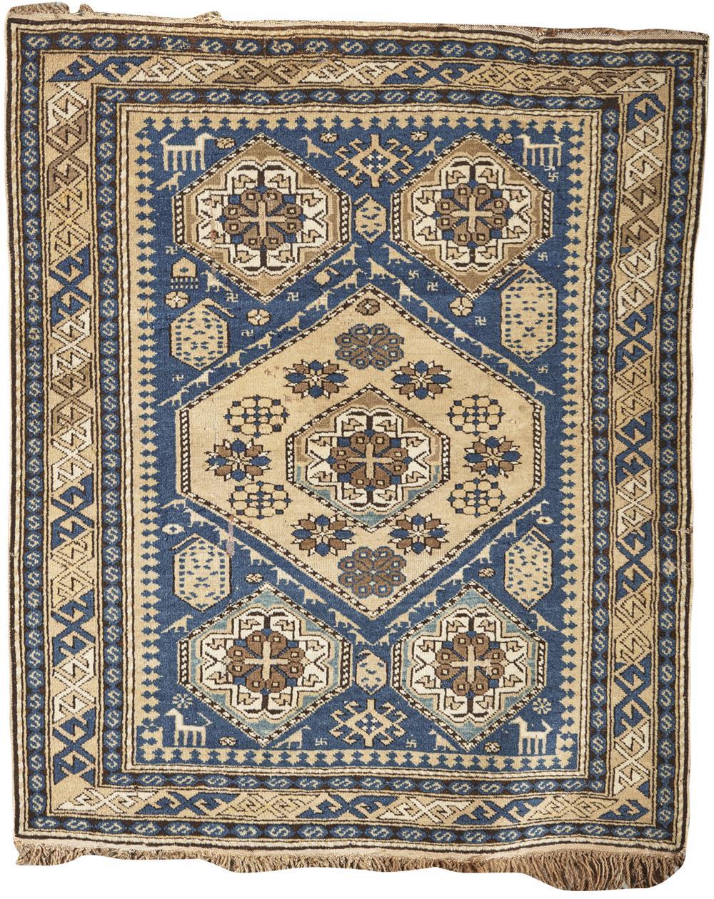 BAKU SMALL RUG, CAUCASUS, CA. 1900;