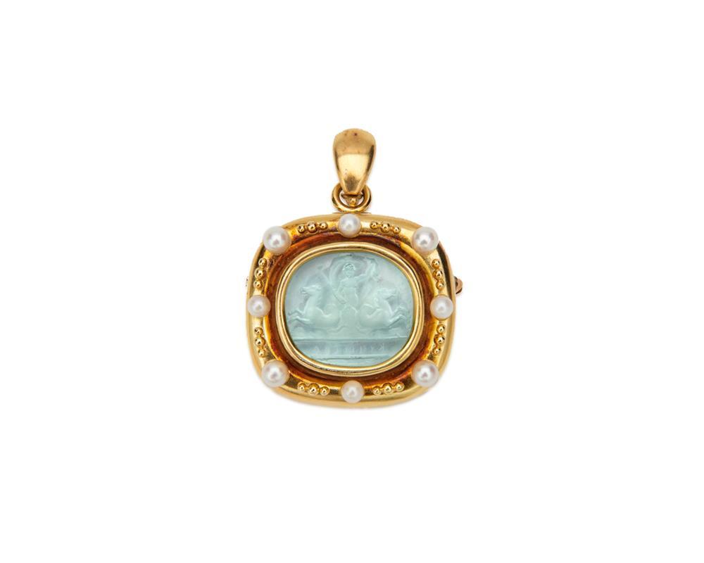 ELIZABETH LOCKE 18K GOLD, GLASS