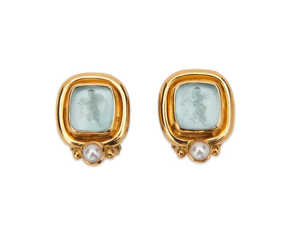 ELIZABETH LOCKE 18K GOLD, GLASS