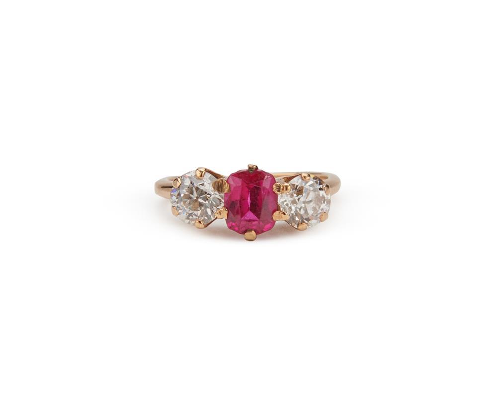 14K GOLD RUBY AND DIAMOND RING14K 367bef