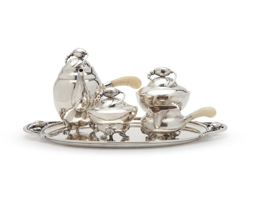 GEORG JENSEN SILVER FOUR PIECE 367c67