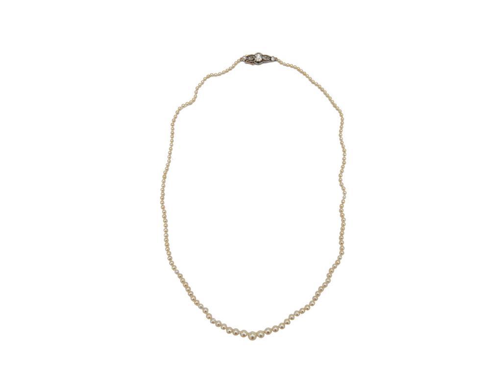 PEARL NECKLACE WITH GOLD PLATINUM  367d5b