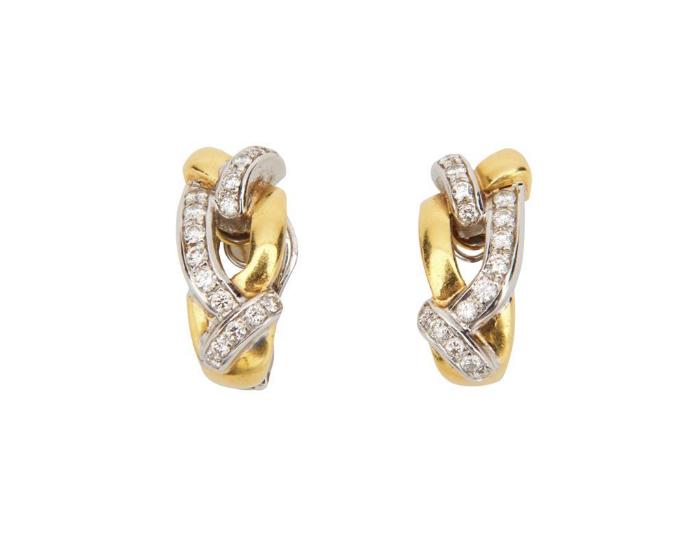 18K GOLD AND DIAMOND EARRINGS18K 367ea8