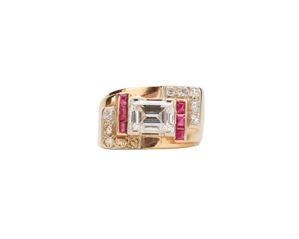 14K GOLD DIAMOND AND RUBY RING14K 367eab